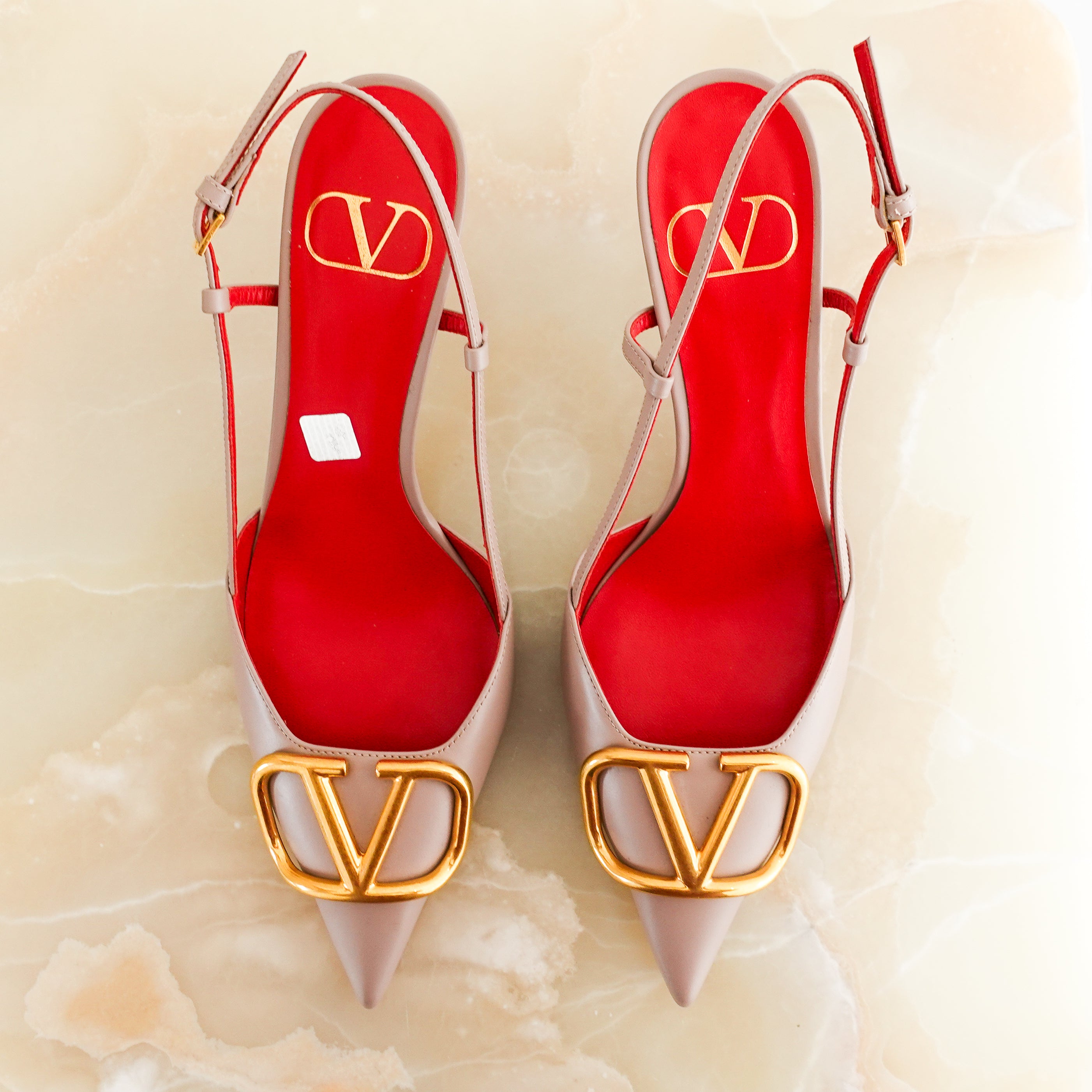 NEW Valentino Garavani nude slingback heels in RRP £850 | Authentic Preloved