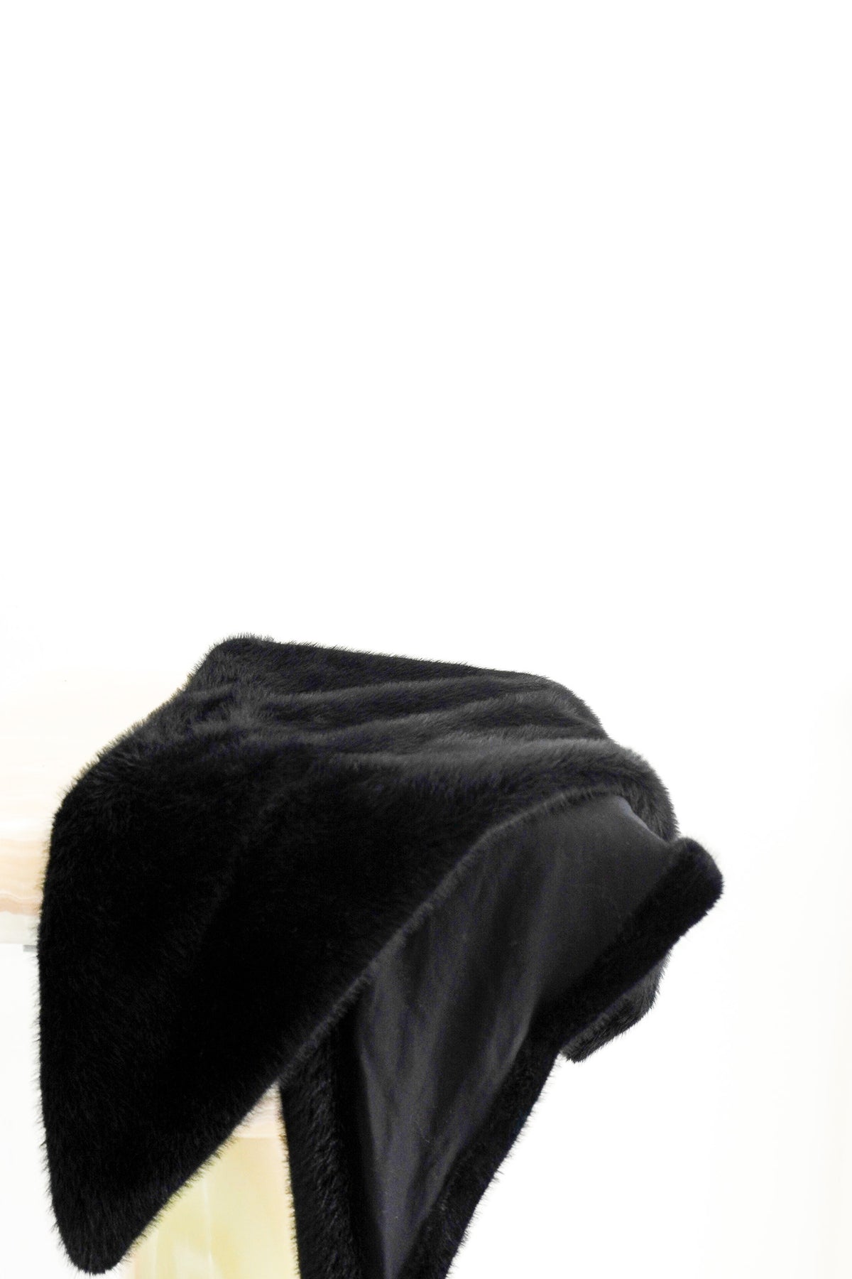 Herno Faux Fur Black Scarf RRP £160 | Authentic Preloved FINAL SALE