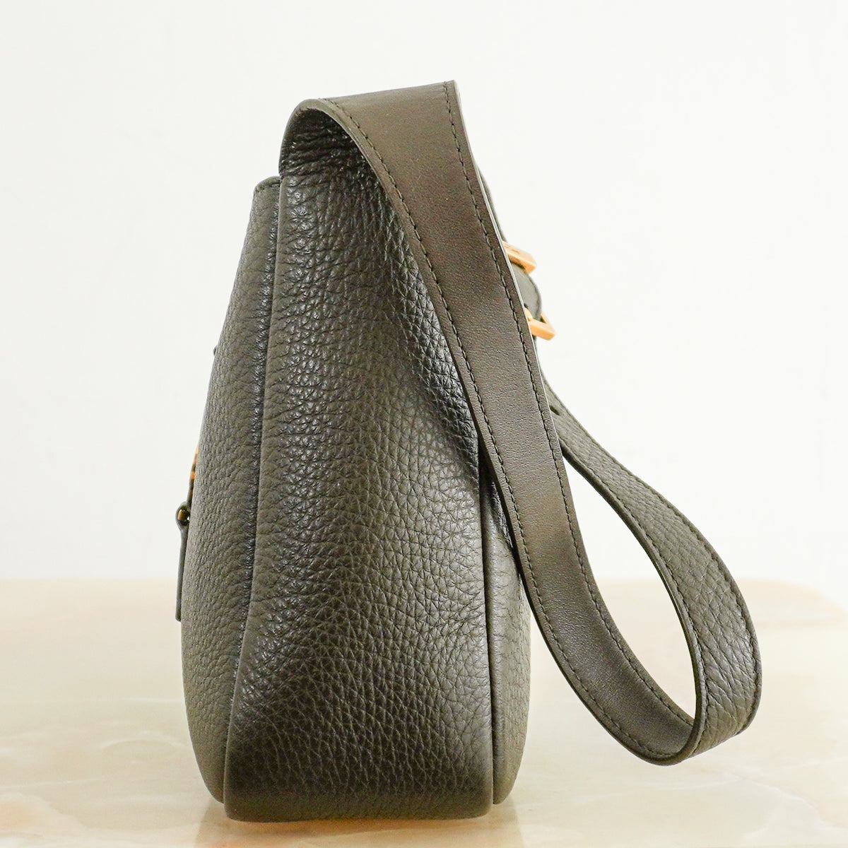 Saint Laurent Khaki Le 5 à 7 Supple Baby Shoulder Bag | Authentic Preloved - Reloved Again