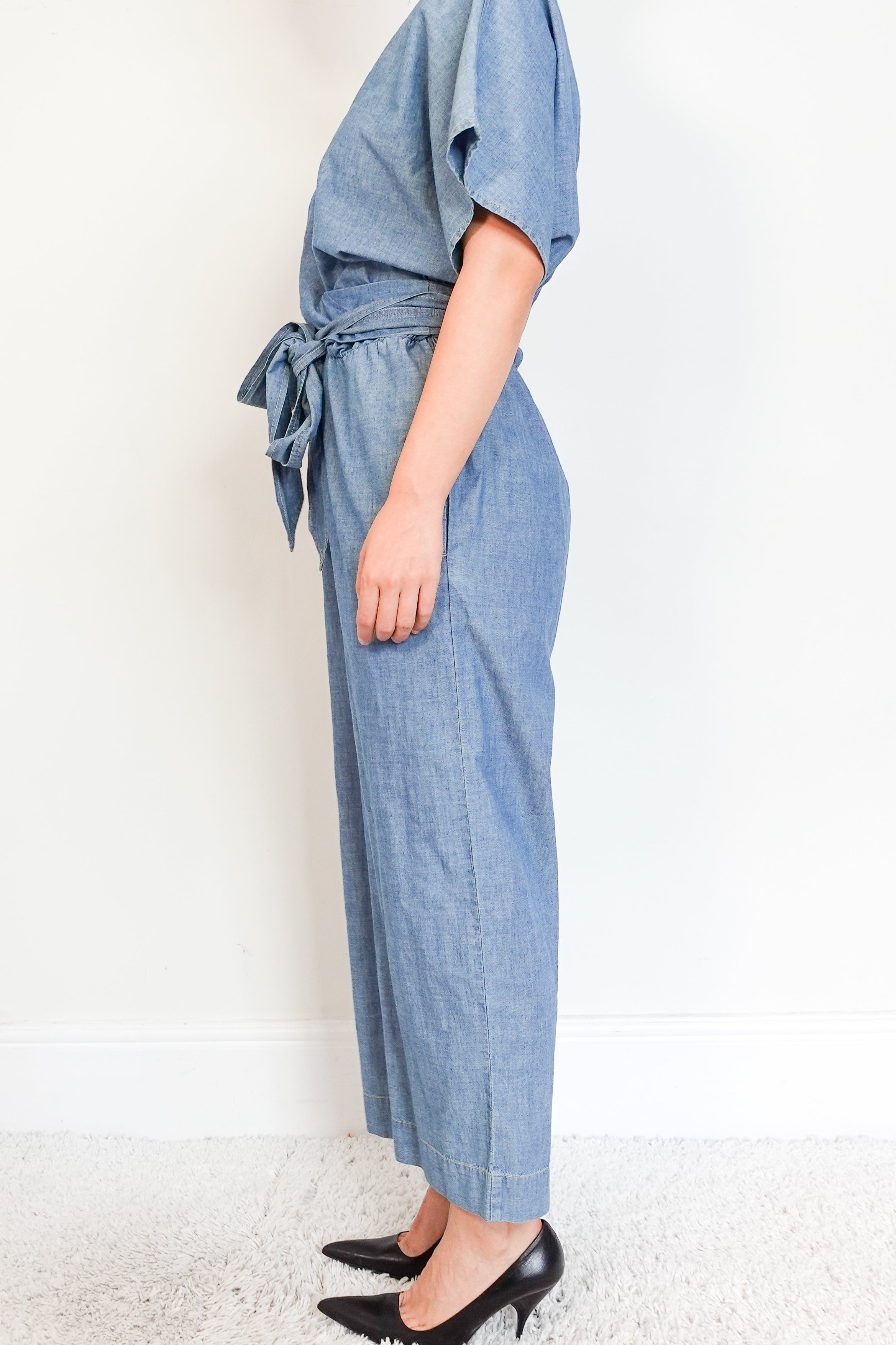 New Ralph Lauren belted wrap jumpsuit in blue RRP £269 | Authentic Preloved [final sale]