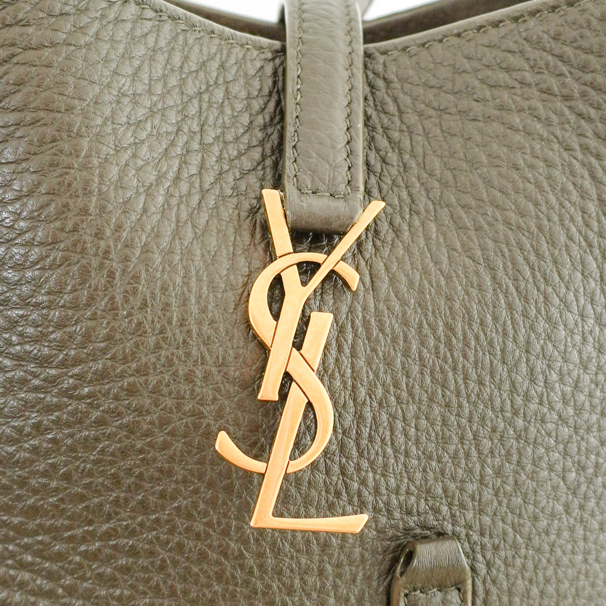 Saint Laurent Khaki Le 5 à 7 Supple Baby Shoulder Bag | Authentic Preloved - Reloved Again