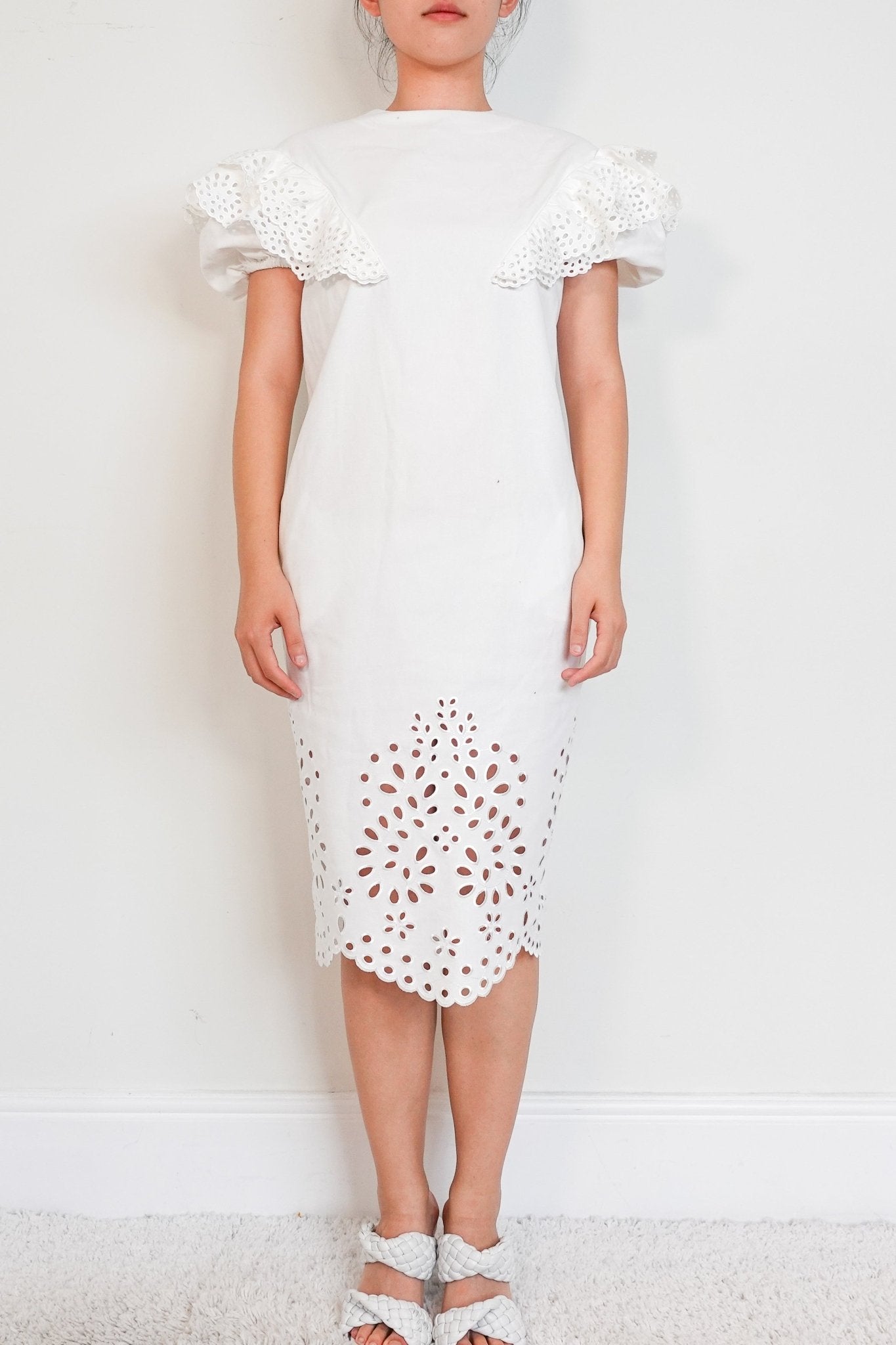 Sportmax open - knit midi white dress RRP £400 | Authentic Preloved - Reloved Again