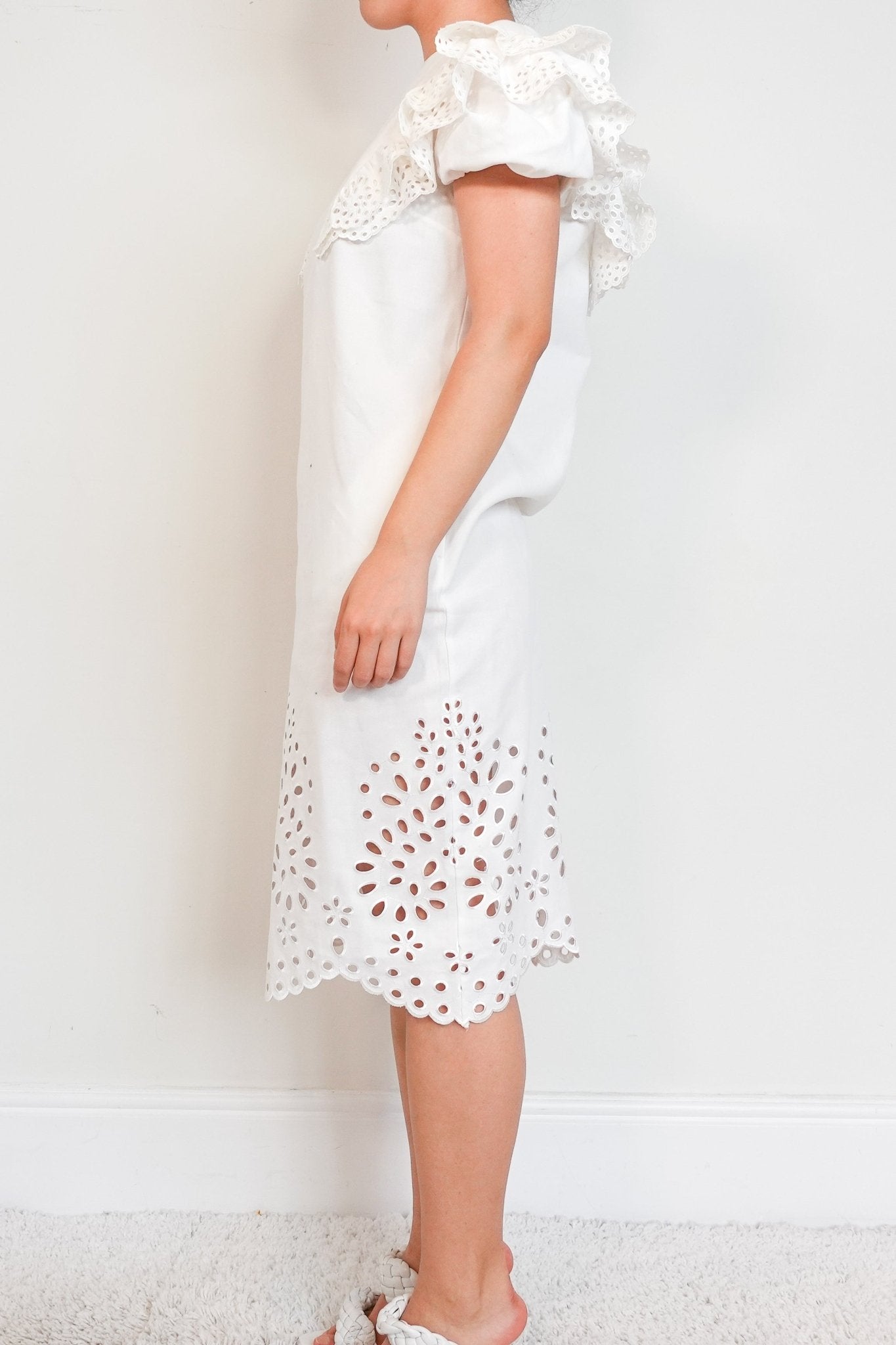 Sportmax open - knit midi white dress RRP £400 | Authentic Preloved - Reloved Again