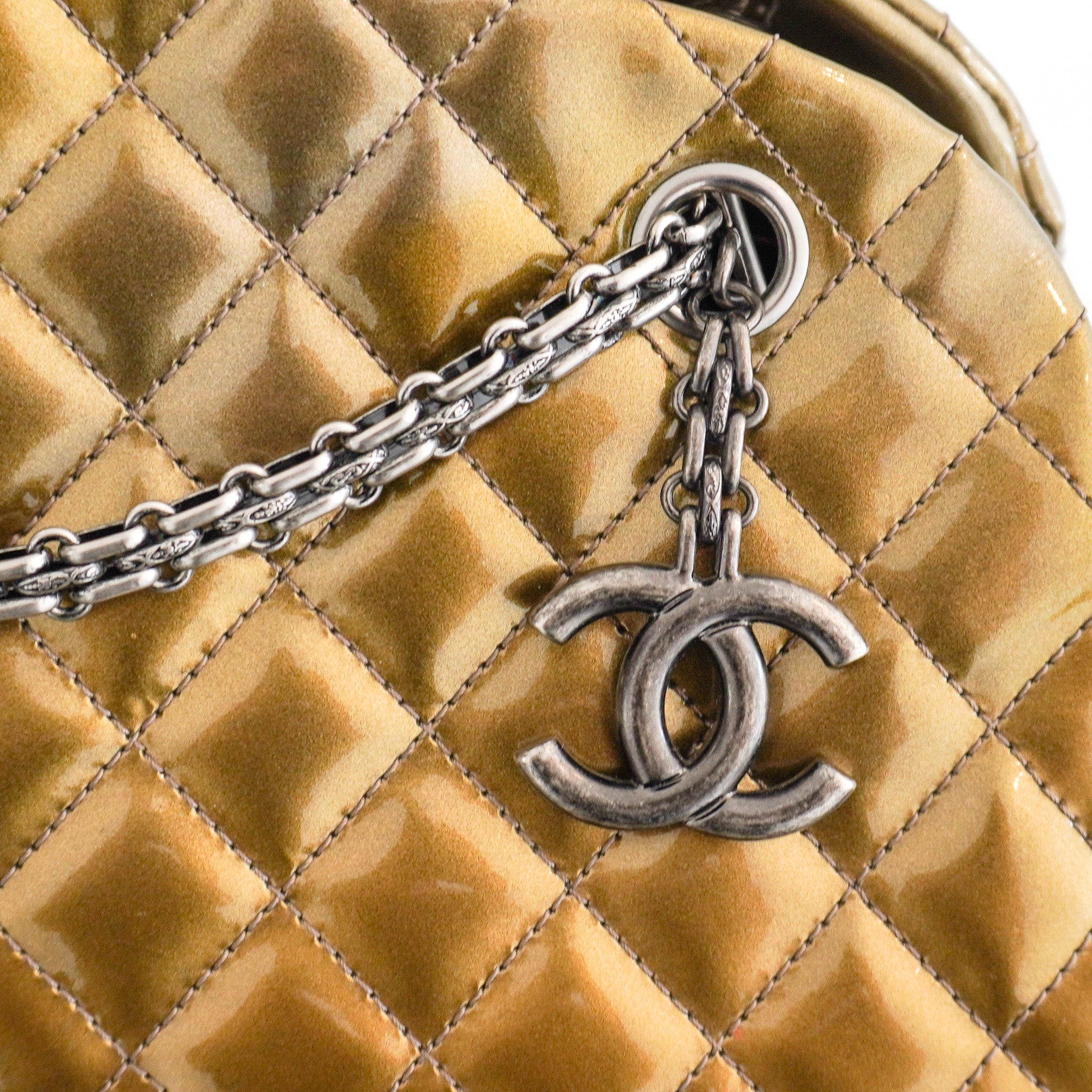 Chanel Just Mademoiselle Patent Quilted Bag (RRP £2300) | Authentic Preloved