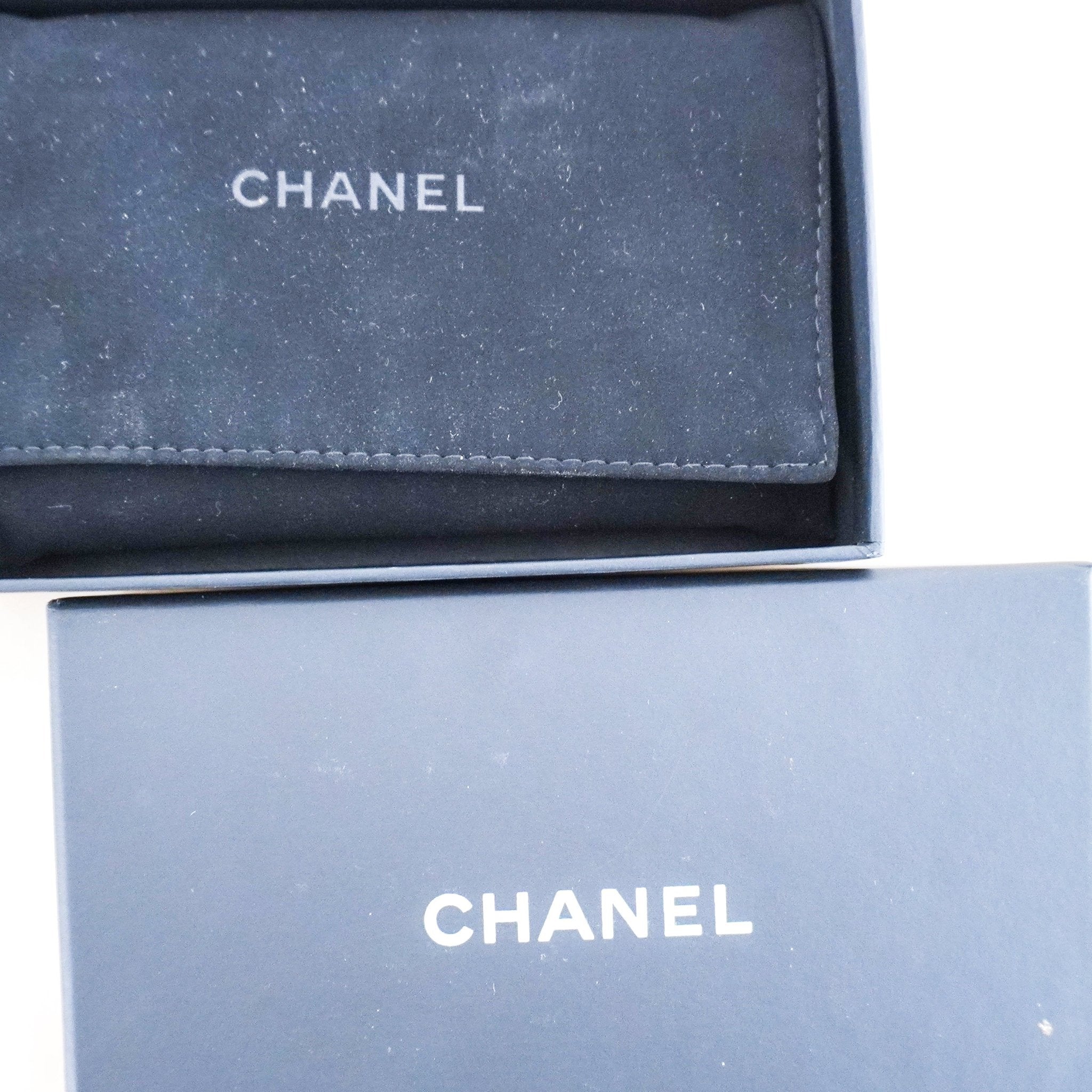 Chanel Black Chevron Zip Around Coin Purse RRP £880 | Authentic Preloved - Reloved Again
