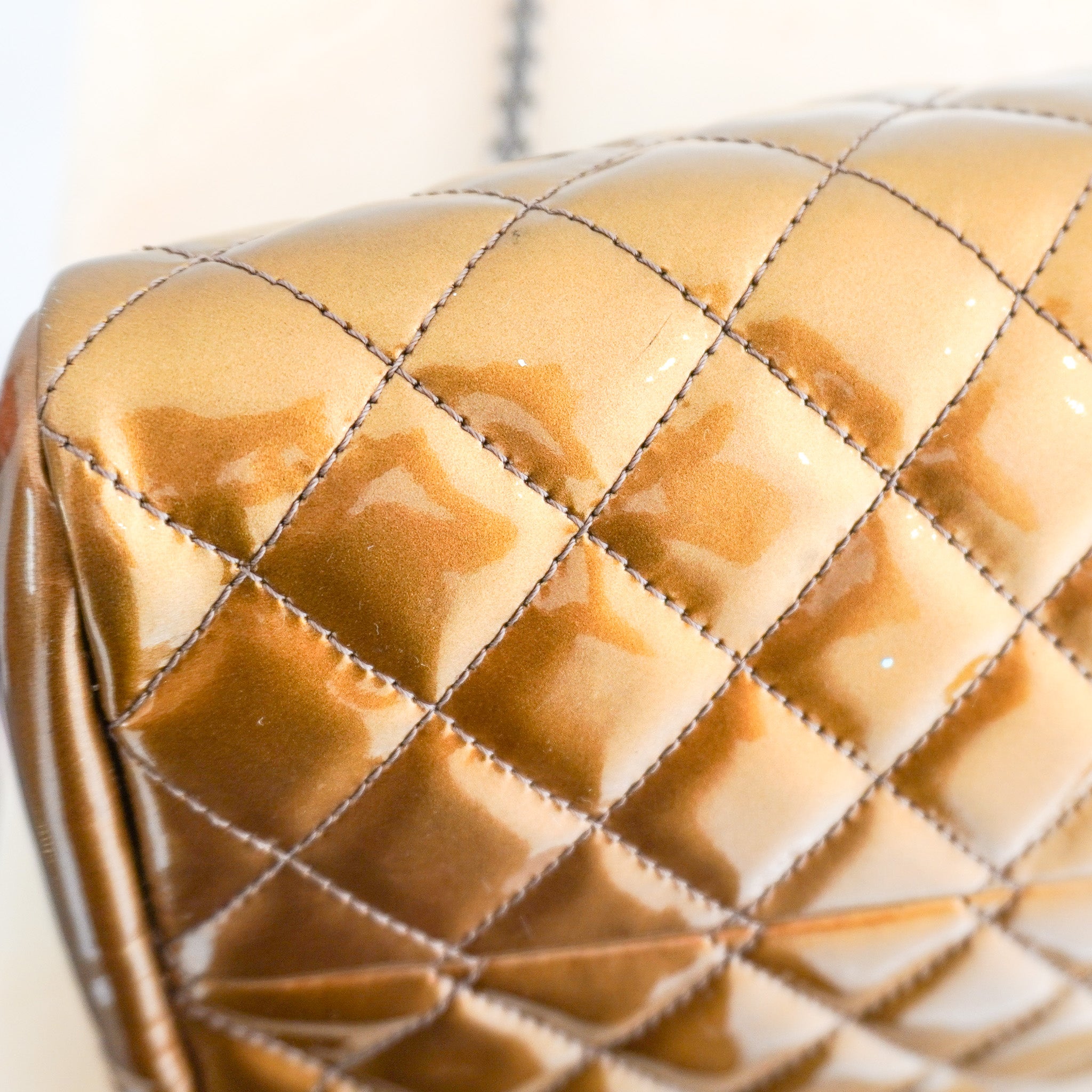 Chanel Just Mademoiselle Patent Quilted Bag (RRP £2300) | Authentic Preloved