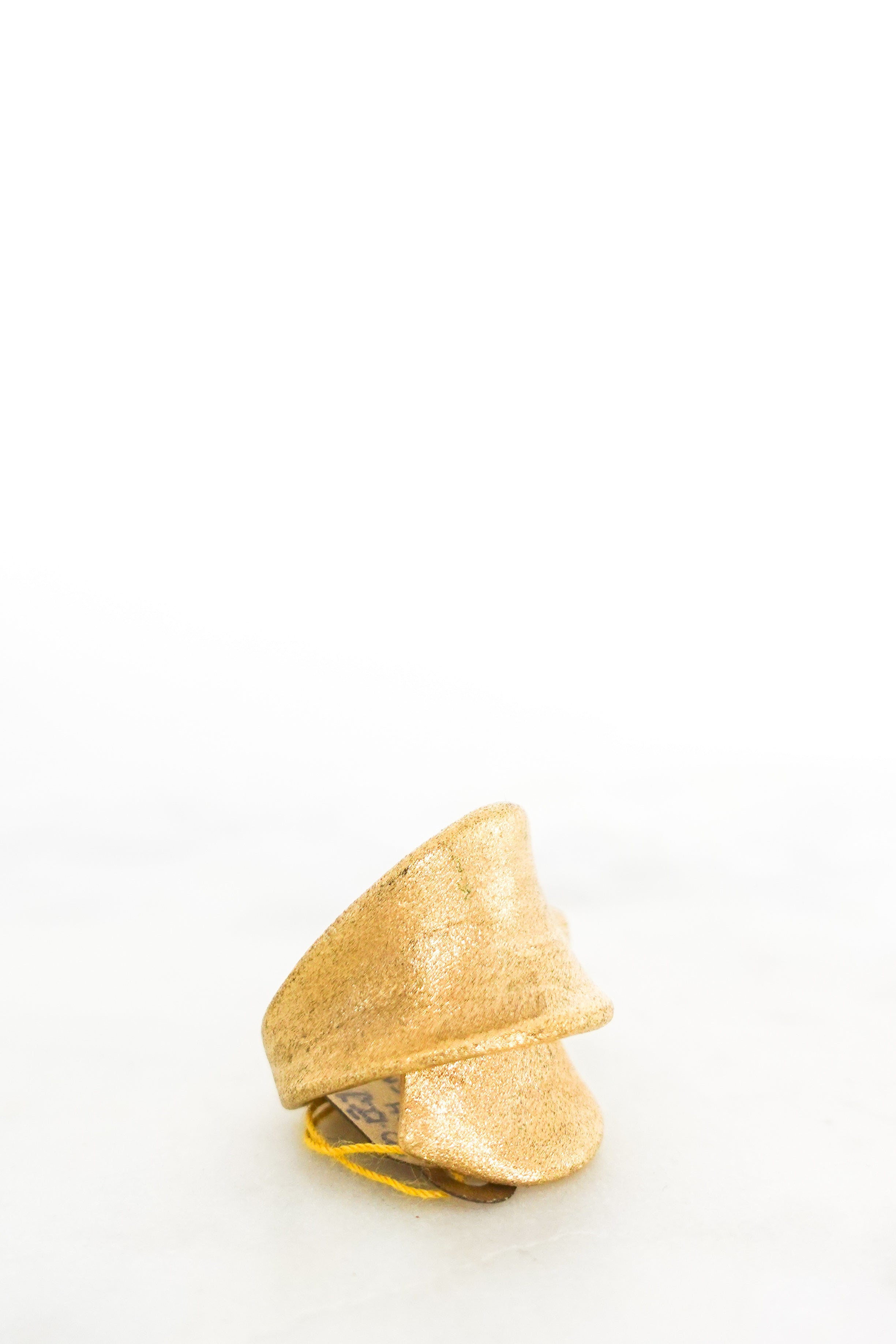 Gold plated leaf ring