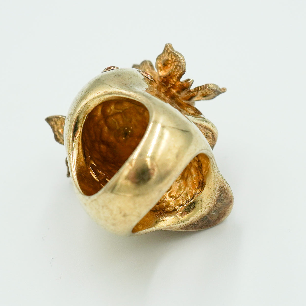 Alexander Gold Tone Cocktail Skull Ring (RRP £325) | Authentic Preloved FINAL SALE - Reloved Again