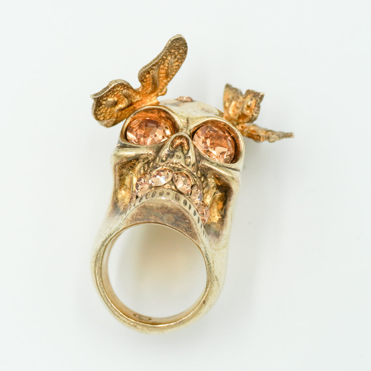 Alexander Gold Tone Cocktail Skull Ring (RRP £325) | Authentic Preloved FINAL SALE - Reloved Again