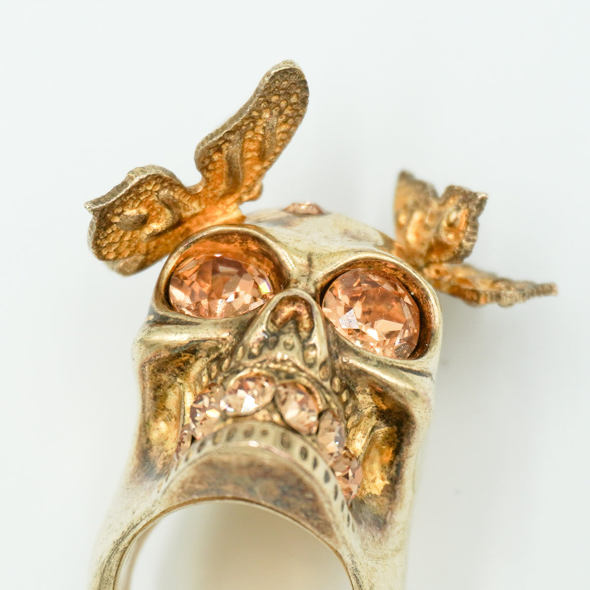 Alexander Gold Tone Cocktail Skull Ring (RRP £325) | Authentic Preloved FINAL SALE - Reloved Again