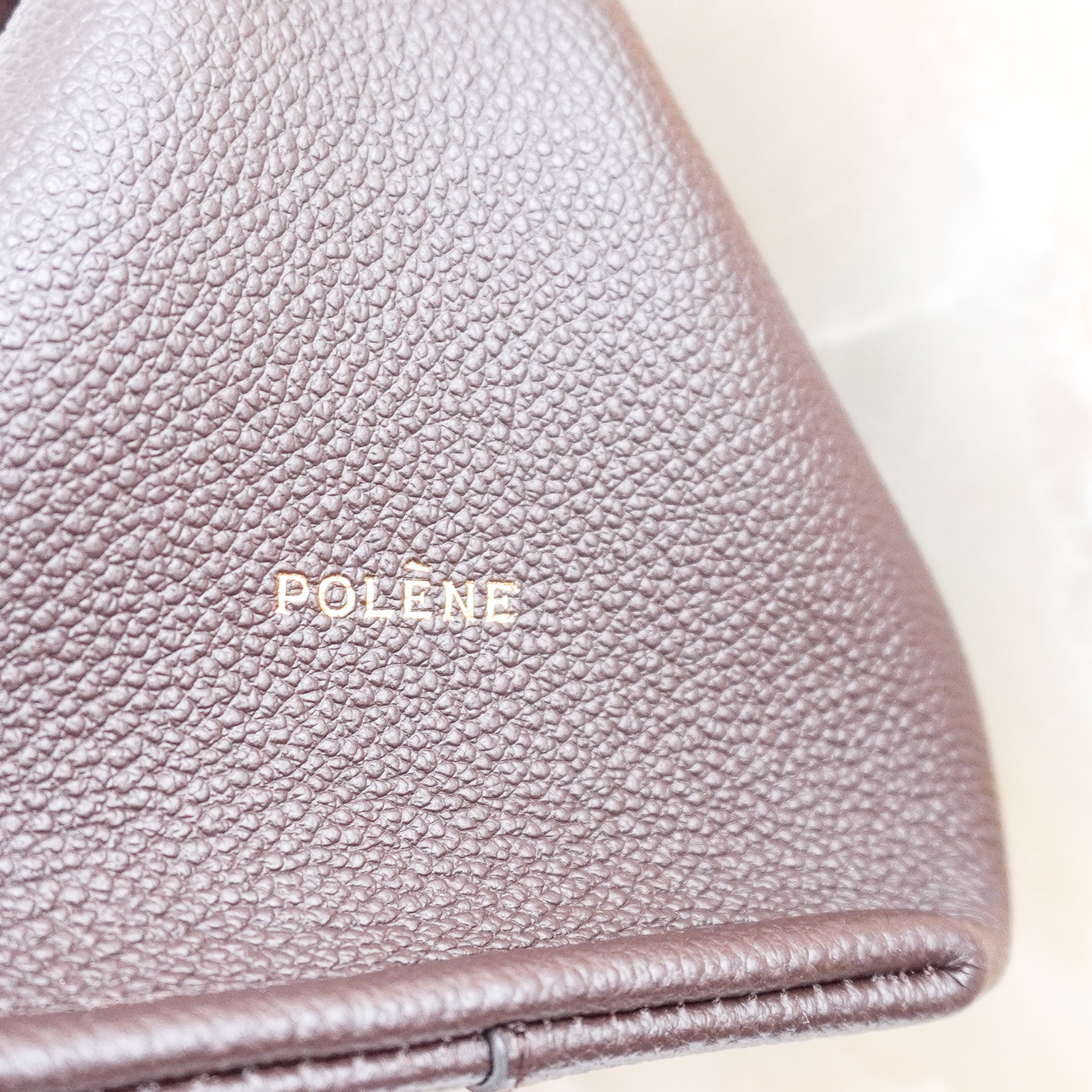 Polène Numéro Neuf Mini Textured Leather Bag in Ebony (RRP £390) | Authentic Preloved