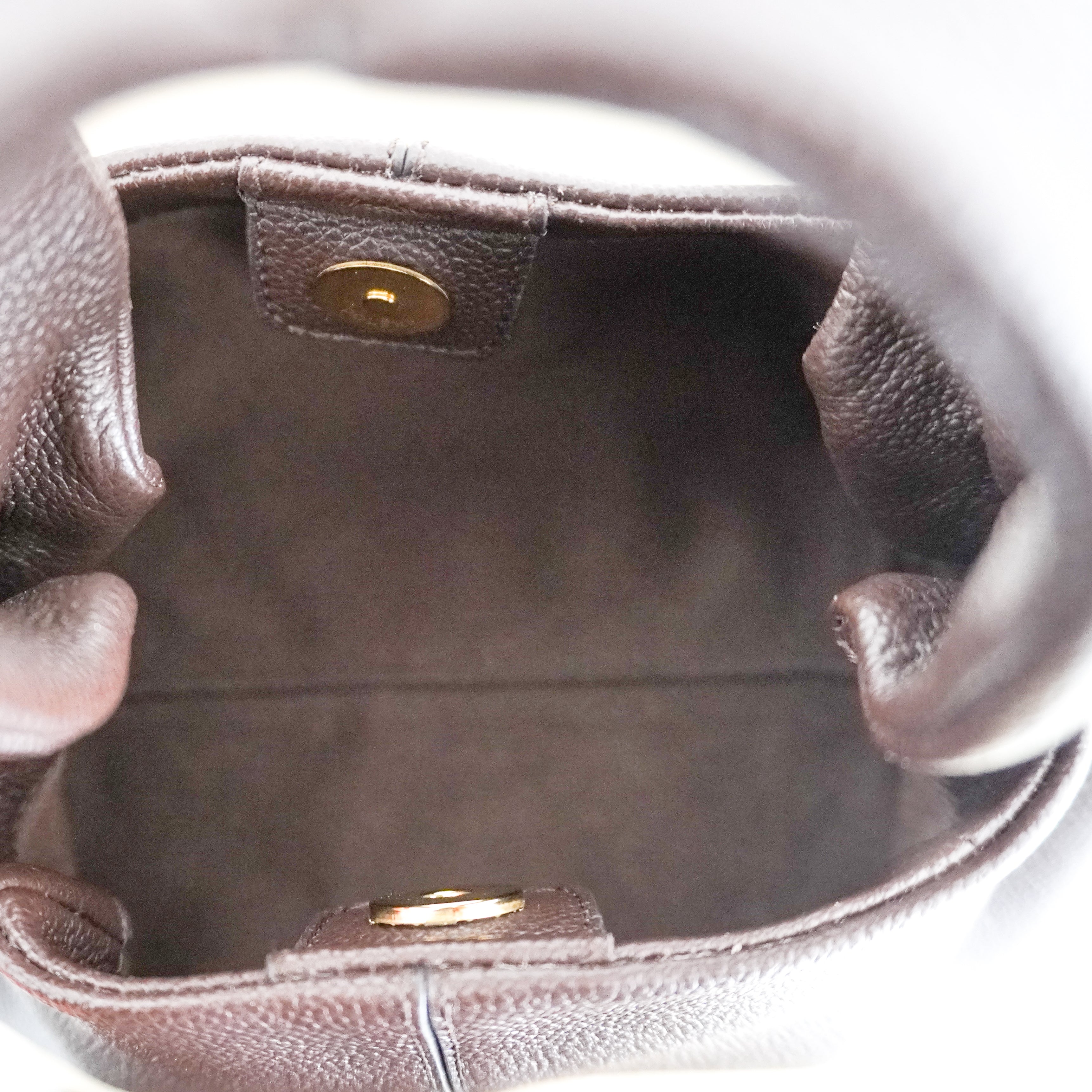 Polène Numéro Neuf Mini Textured Leather Bag in Ebony (RRP £390) | Authentic Preloved
