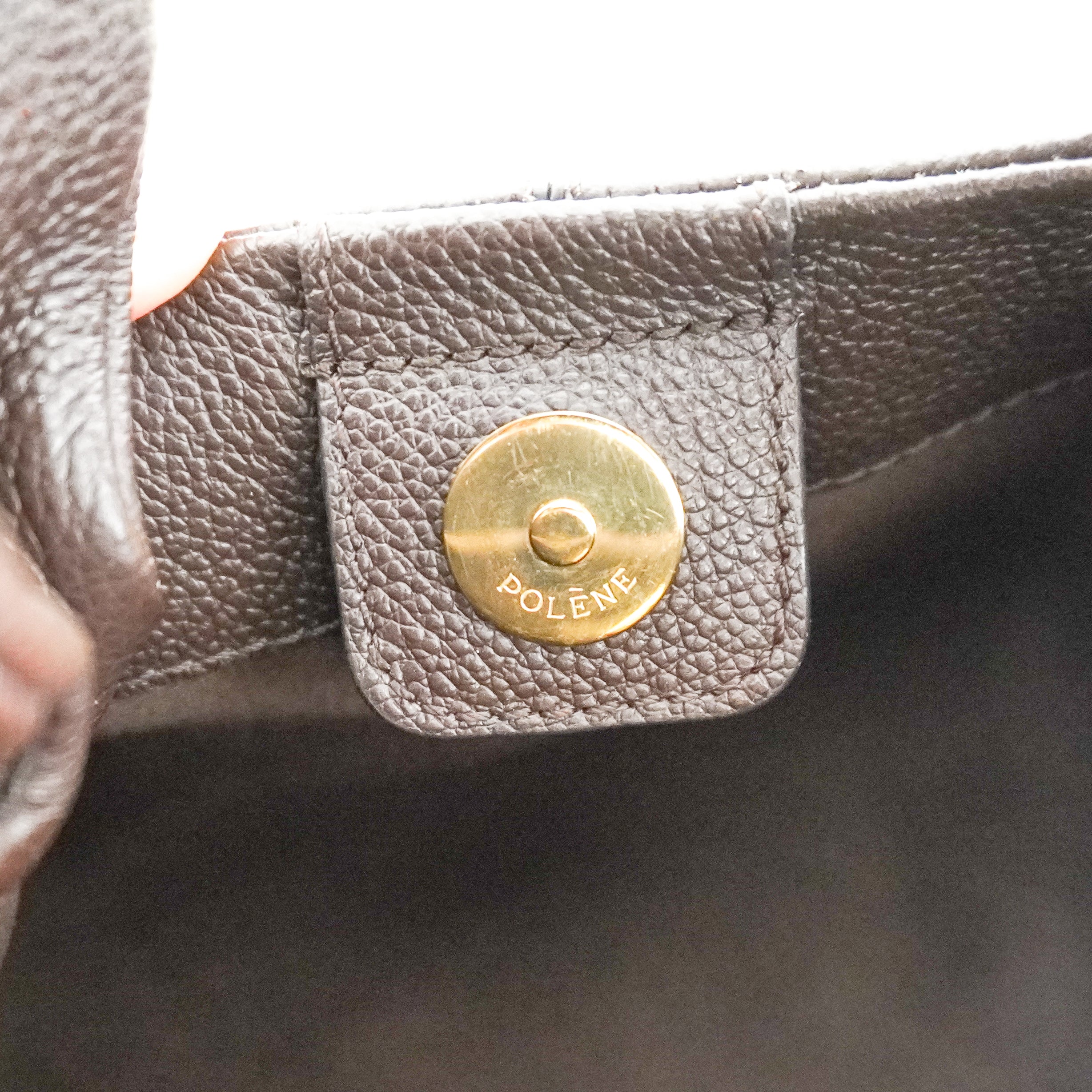 Polène Numéro Neuf Mini Textured Leather Bag in Ebony (RRP £390) | Authentic Preloved