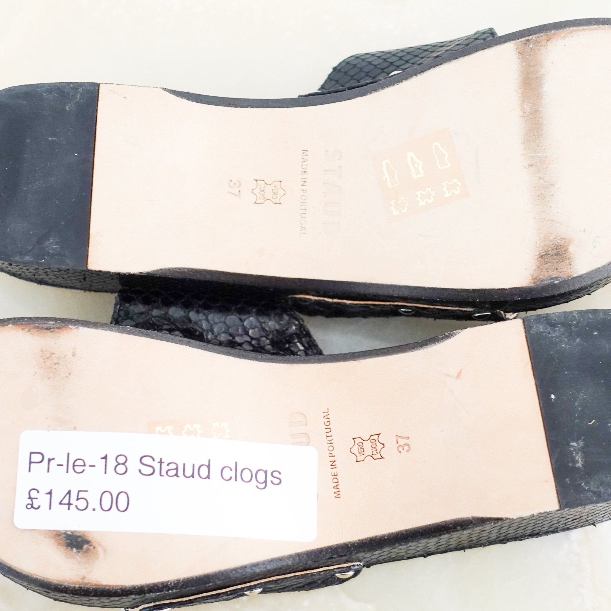 Staud Snakeskin design Clogs RRP £260 | Preloved Authentic - Reloved Again