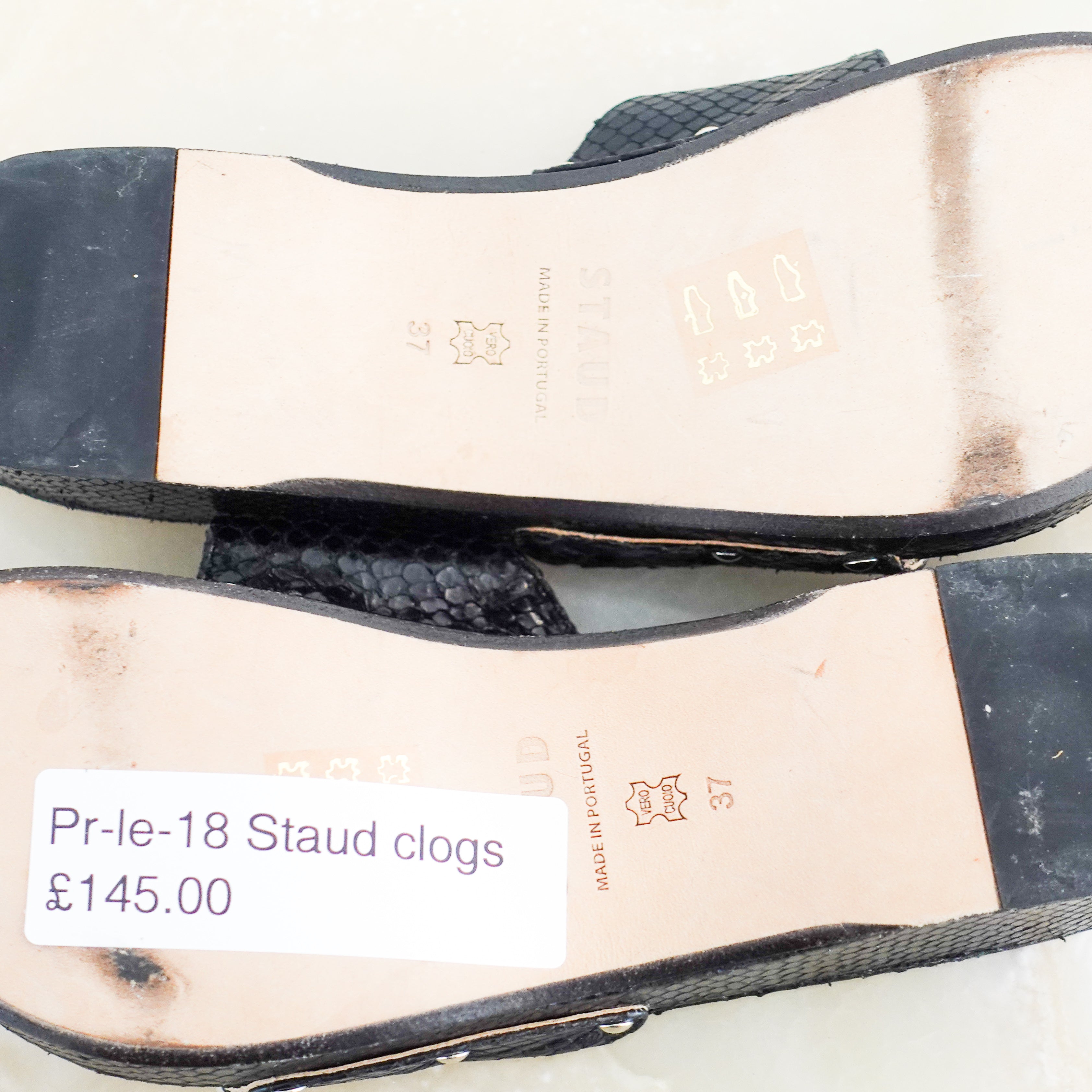 Staud Snakeskin design Clogs RRP £260 | Preloved Authentic