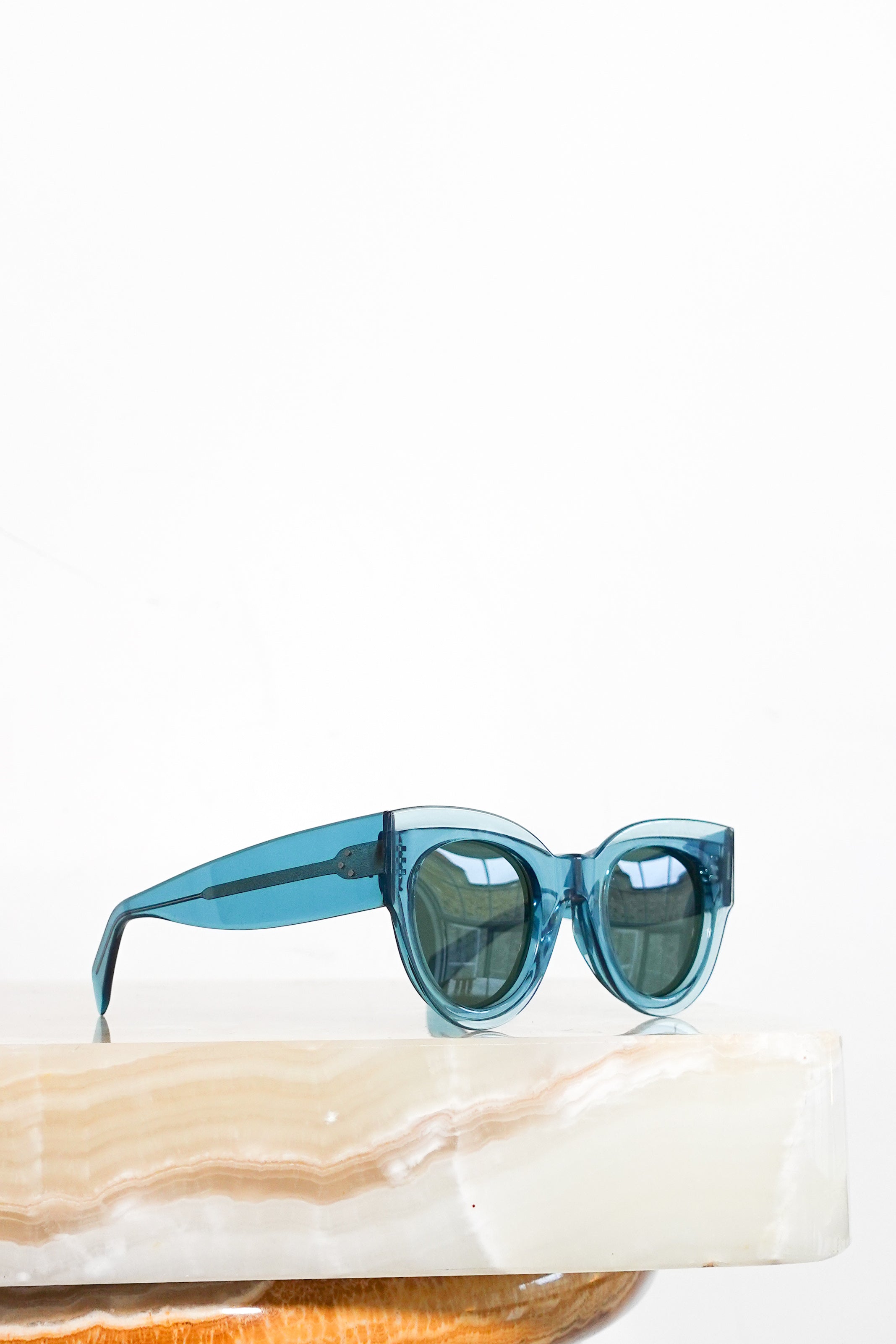 Blue cat eye sunglasses RRP £340