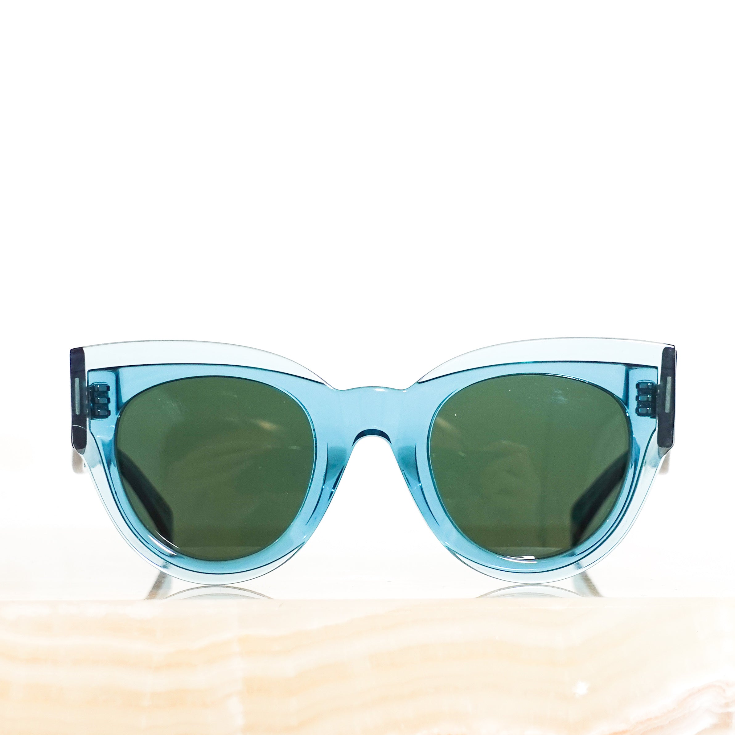 Blue cat eye sunglasses RRP £340