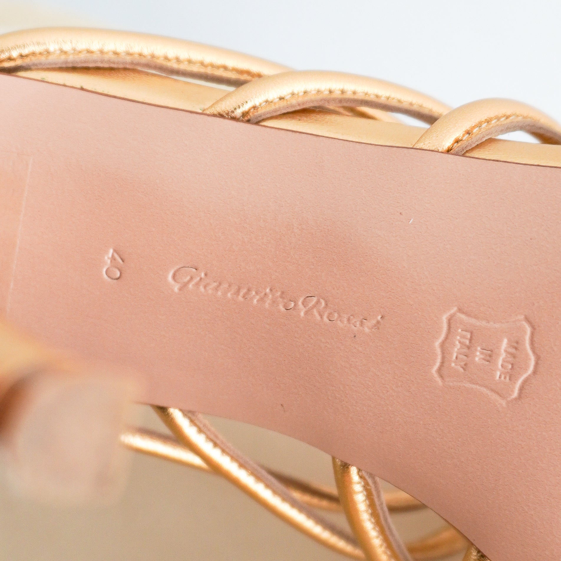 Gianvito Rossi Hellen Gold Metallic Sandals (RRP £700) | Authentic Preloved