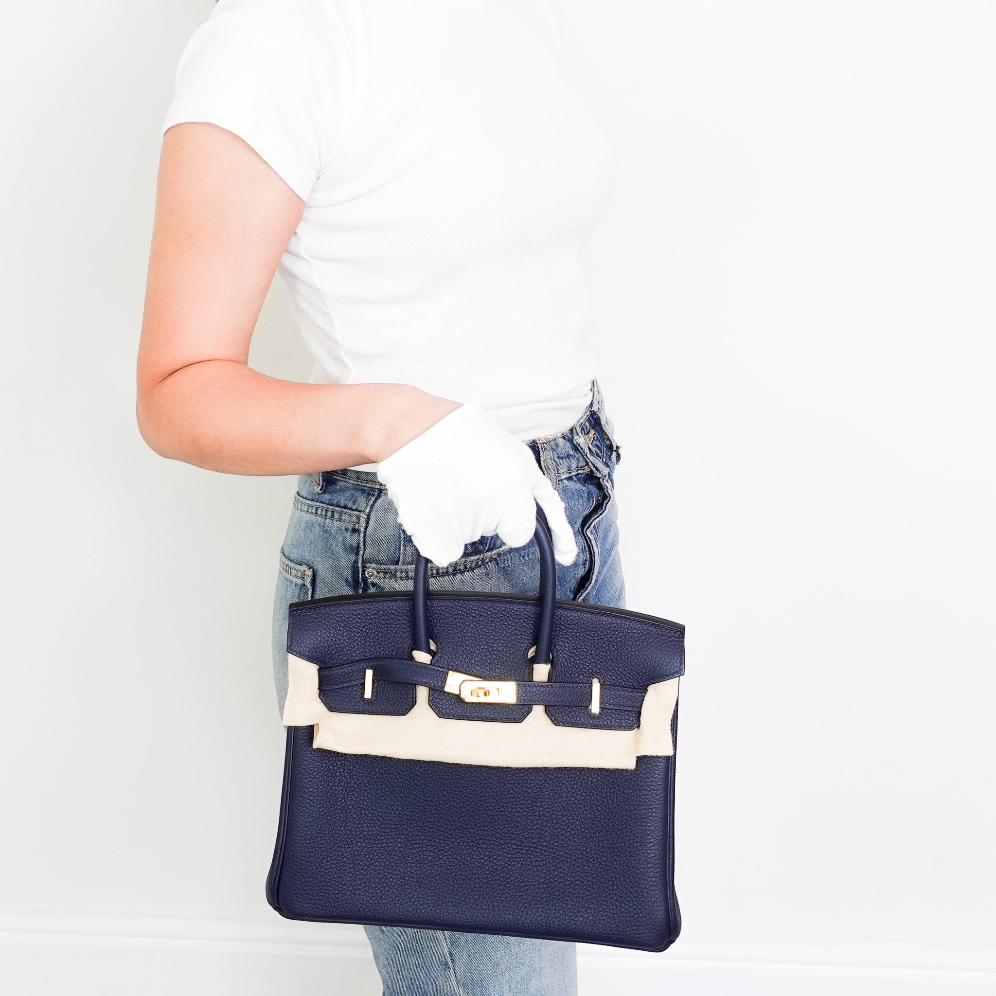 NEW Hermès Birkin 25 Veau Togo Bleu Abysse | Authentic Preloved - Reloved Again
