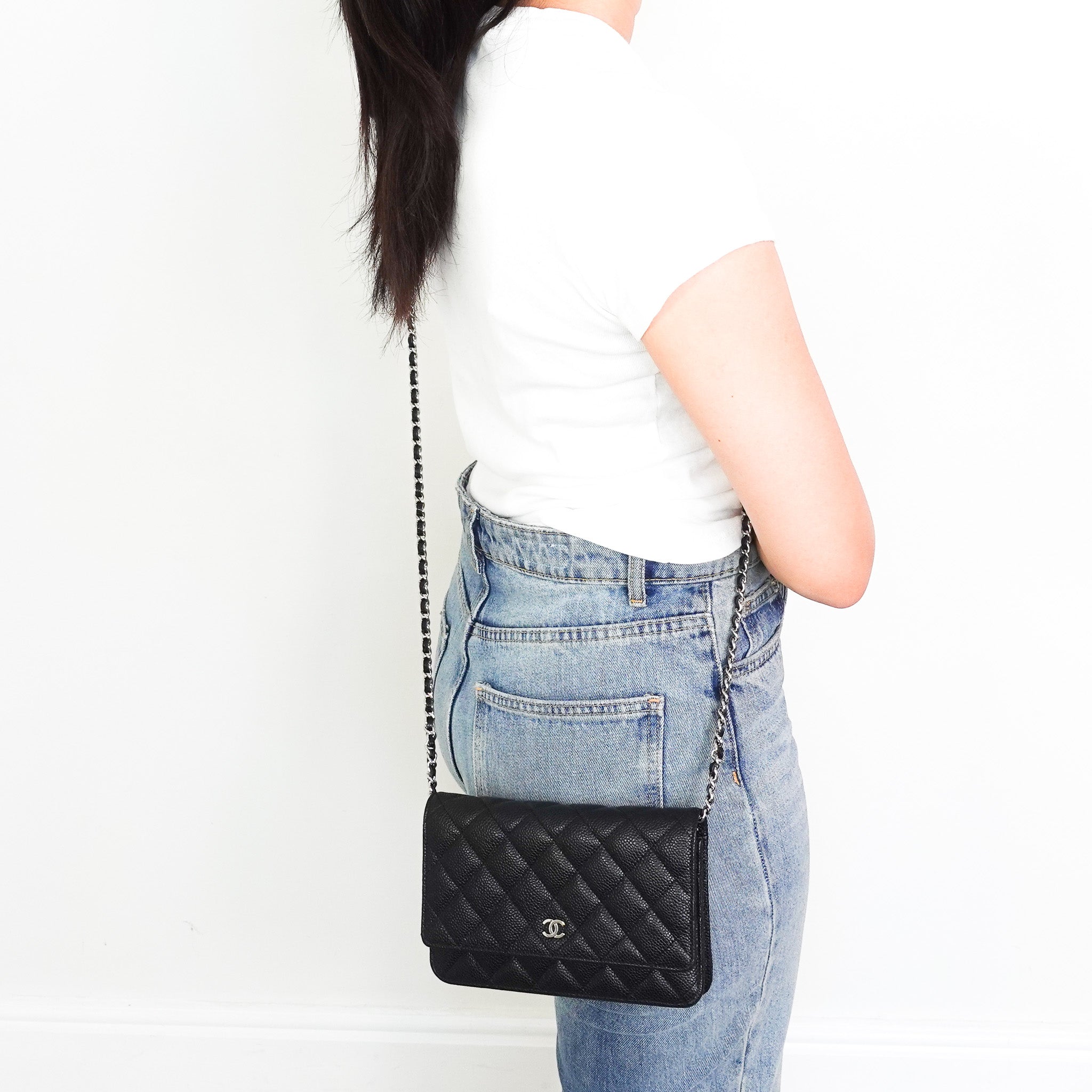 Chanel Caviar Leather WOC Wallet On Chain RRP £2900 | Authentic Preloved - Reloved Again
