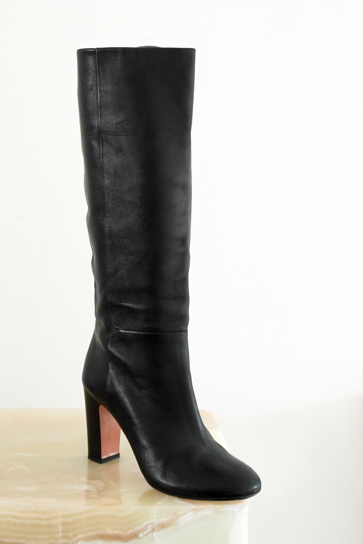 Aquazzura Knee High Leather Boots (RRP £700) | Authentic Preloved - Reloved Again