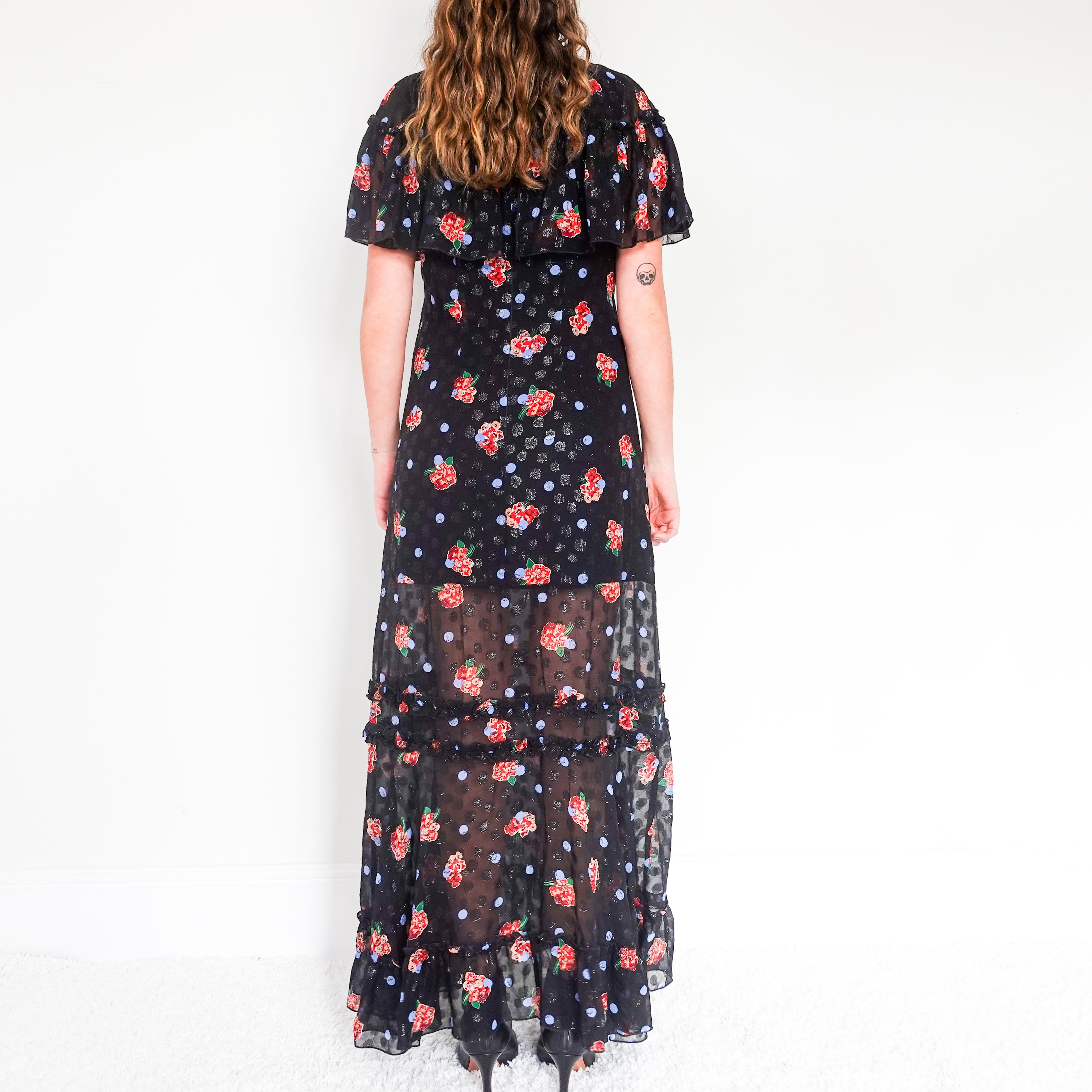 Floral silk maxi dress RRP £170