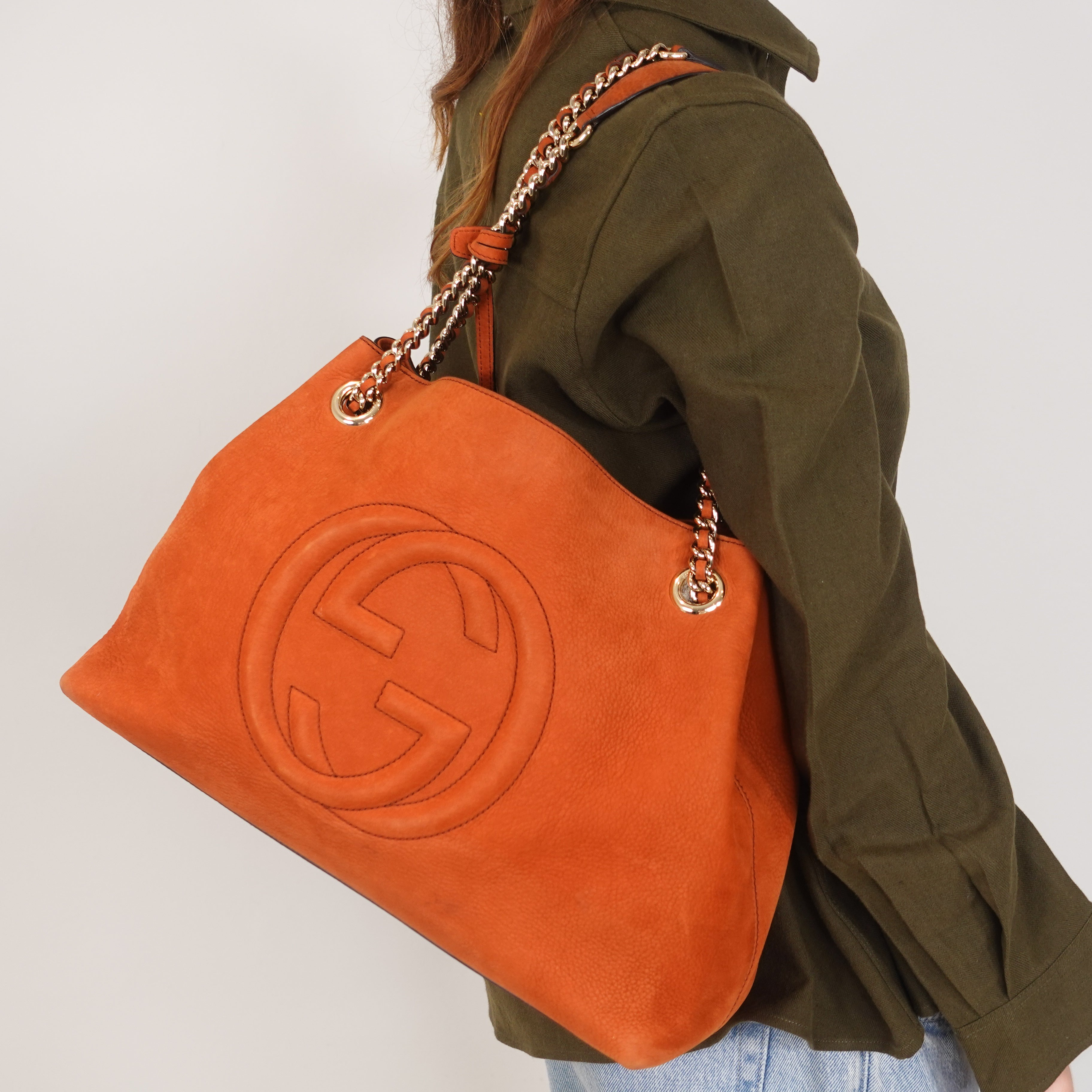 Burnt orange Soho tote bag RRP £2k