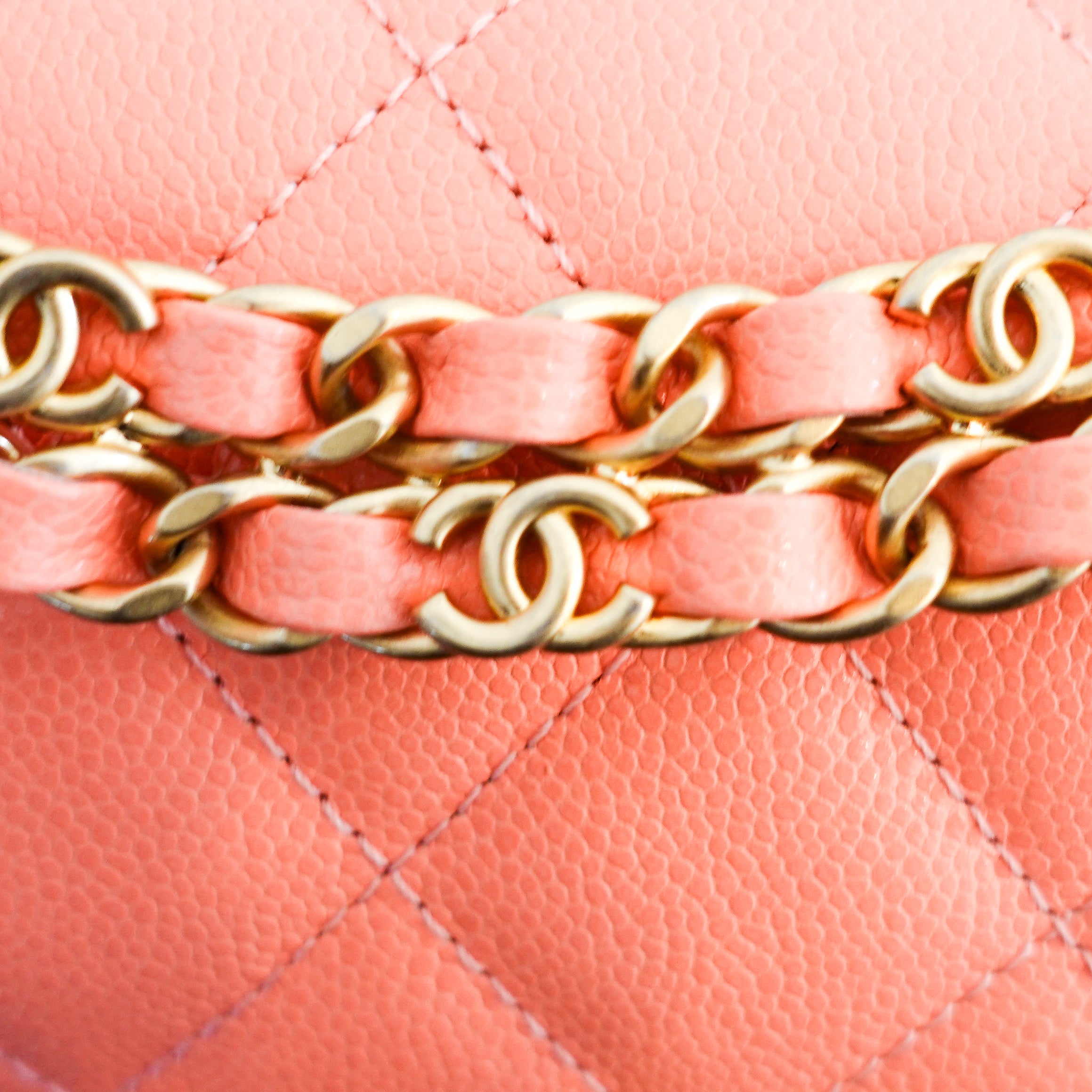 Current Season Chanel Mini Flap bag in light Orange RRP £4780 | Authentic Preloved