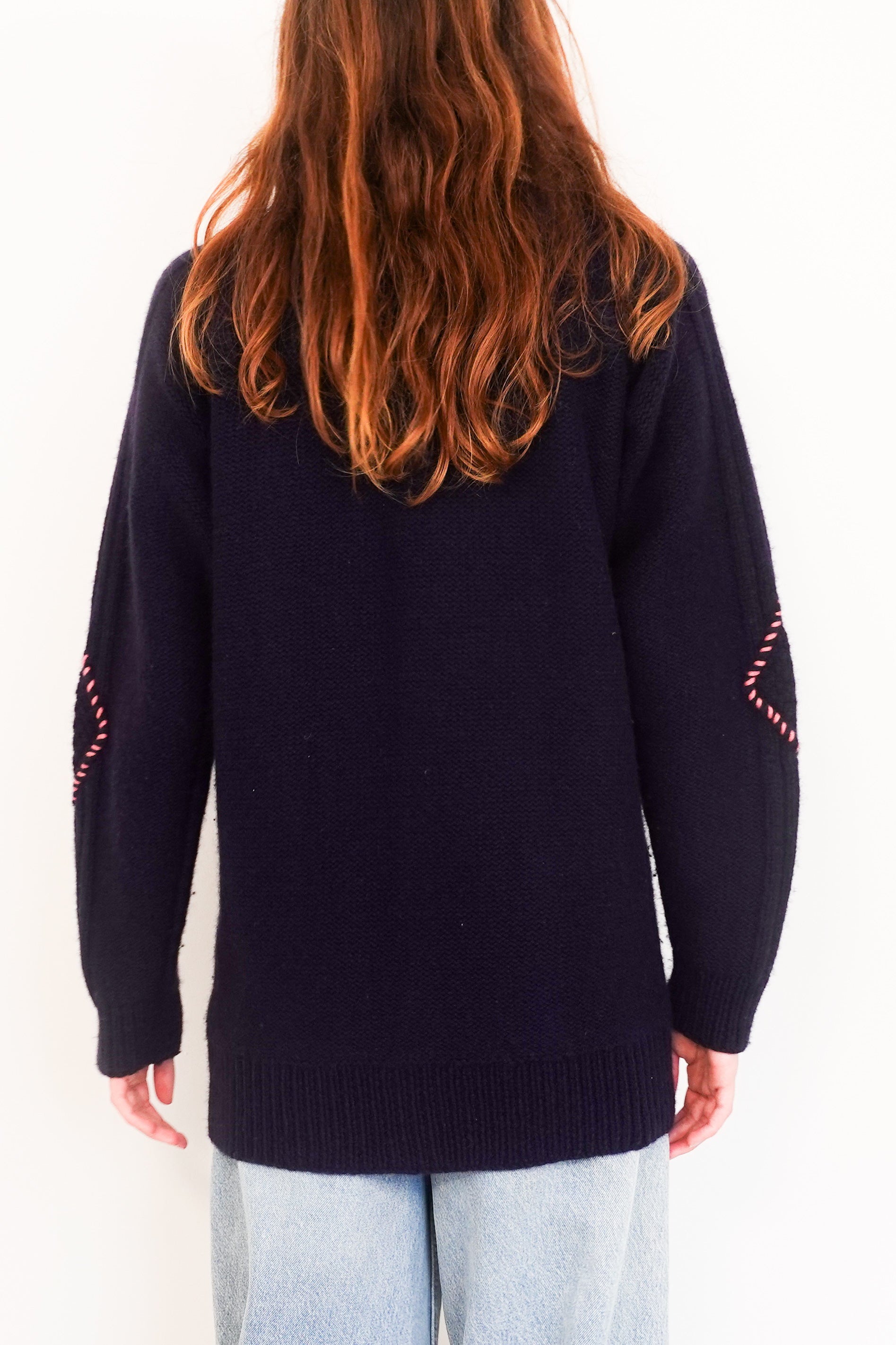 Navy long line cardigan RRP £250