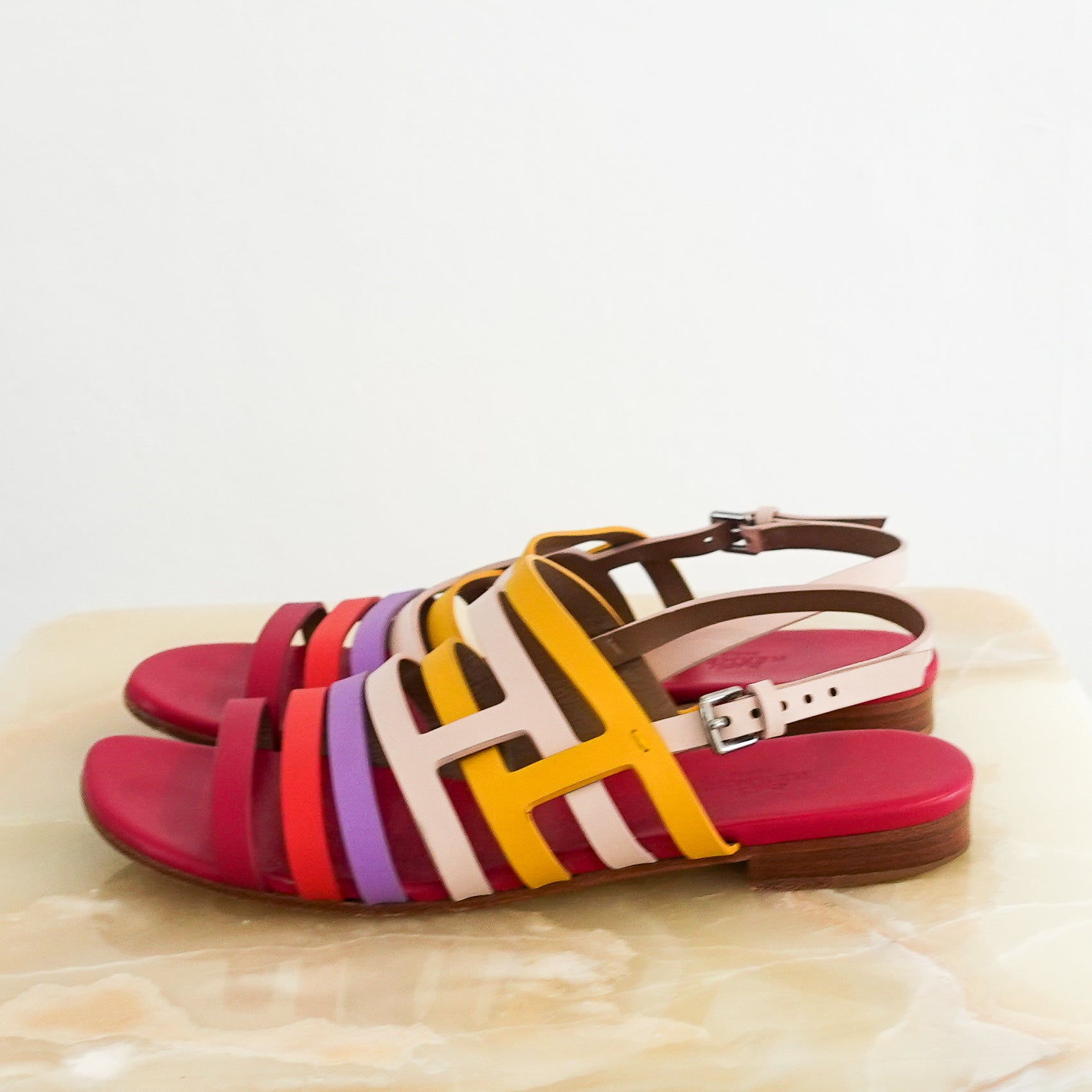 Hermes Ephese multicoloured sandals RRP £650 | Authentic Preloved