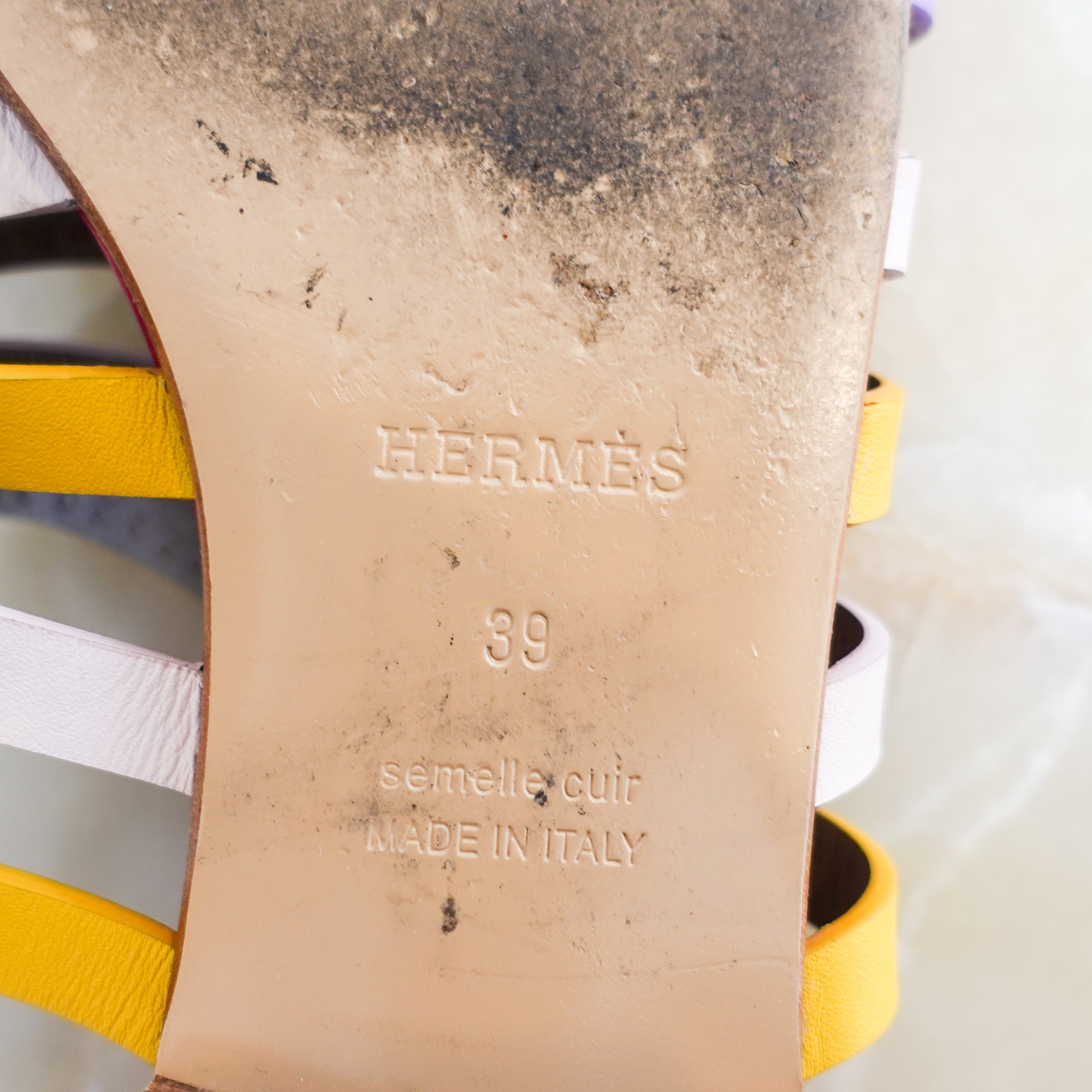 Hermes Ephese multicoloured sandals RRP £650 | Authentic Preloved