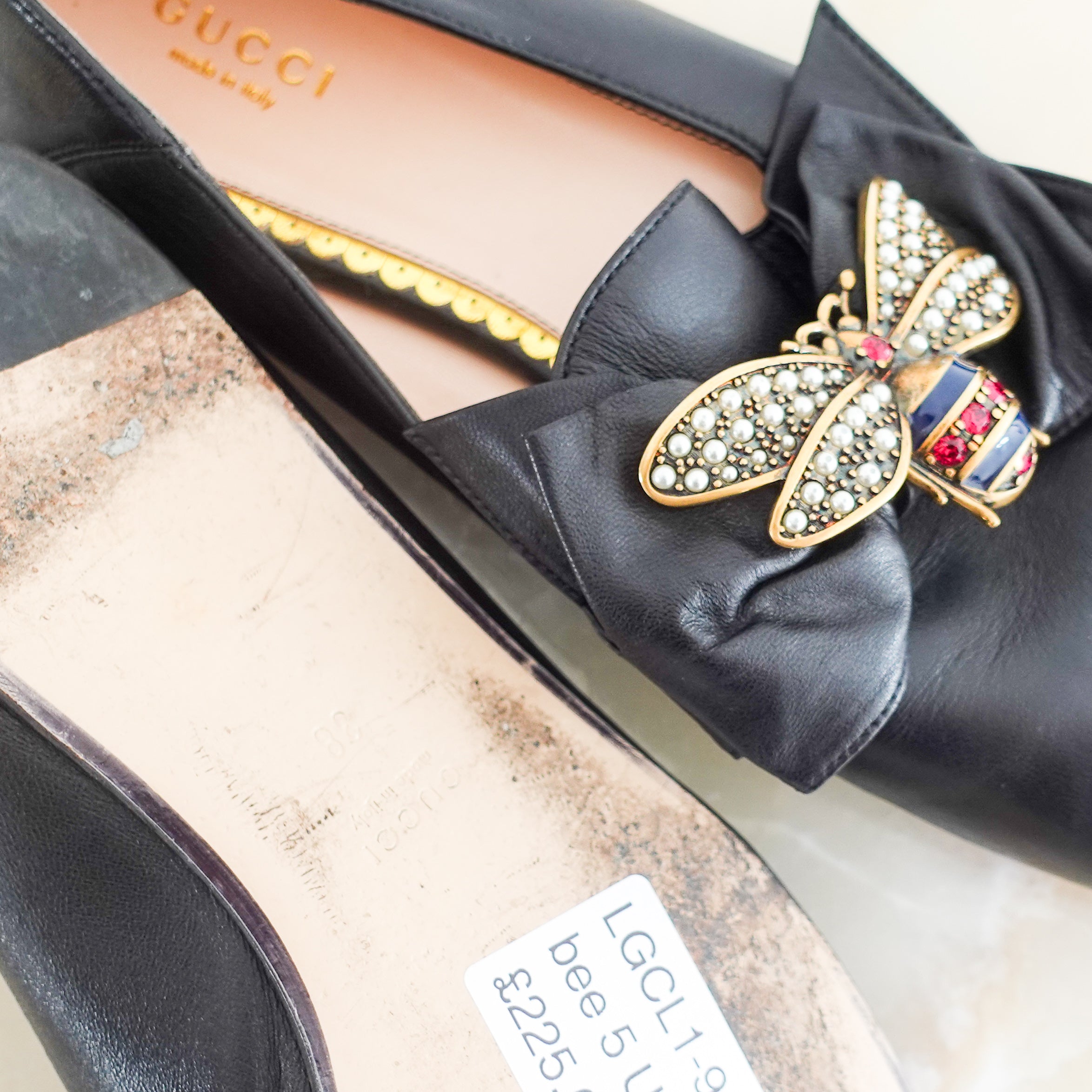 Gucci bee flats RRP £800