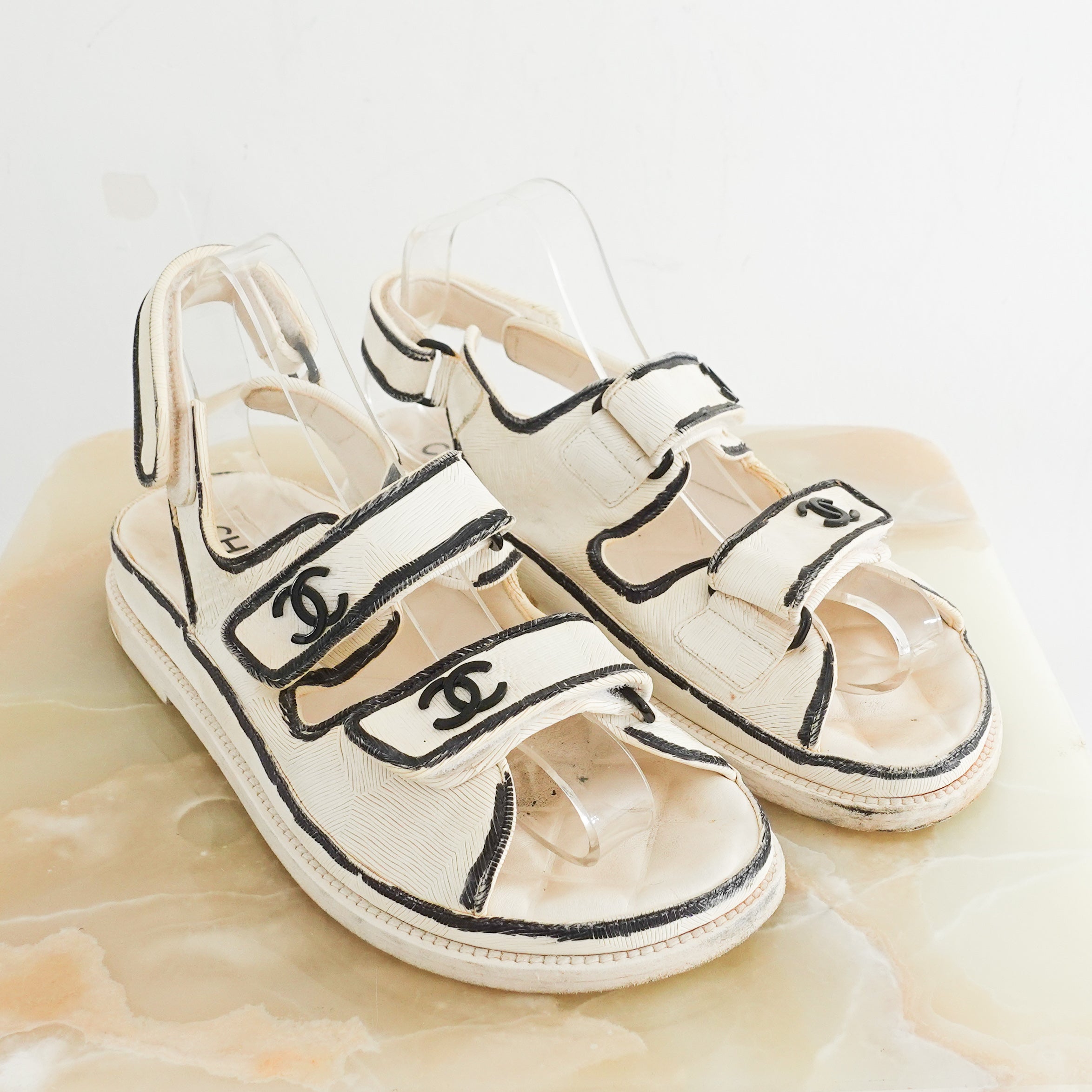 White logo dad sandals RRP £1.2K