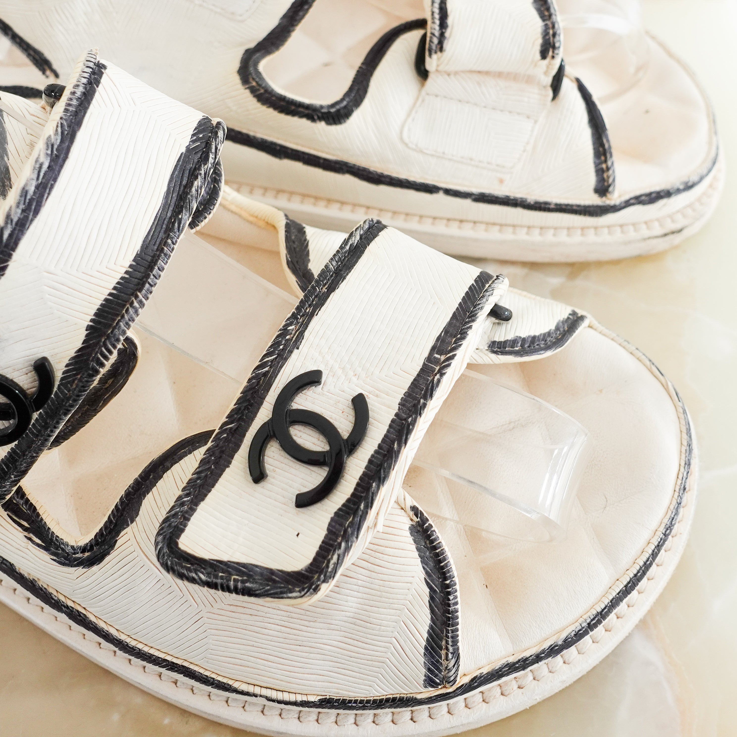 White logo dad sandals RRP £1.2K