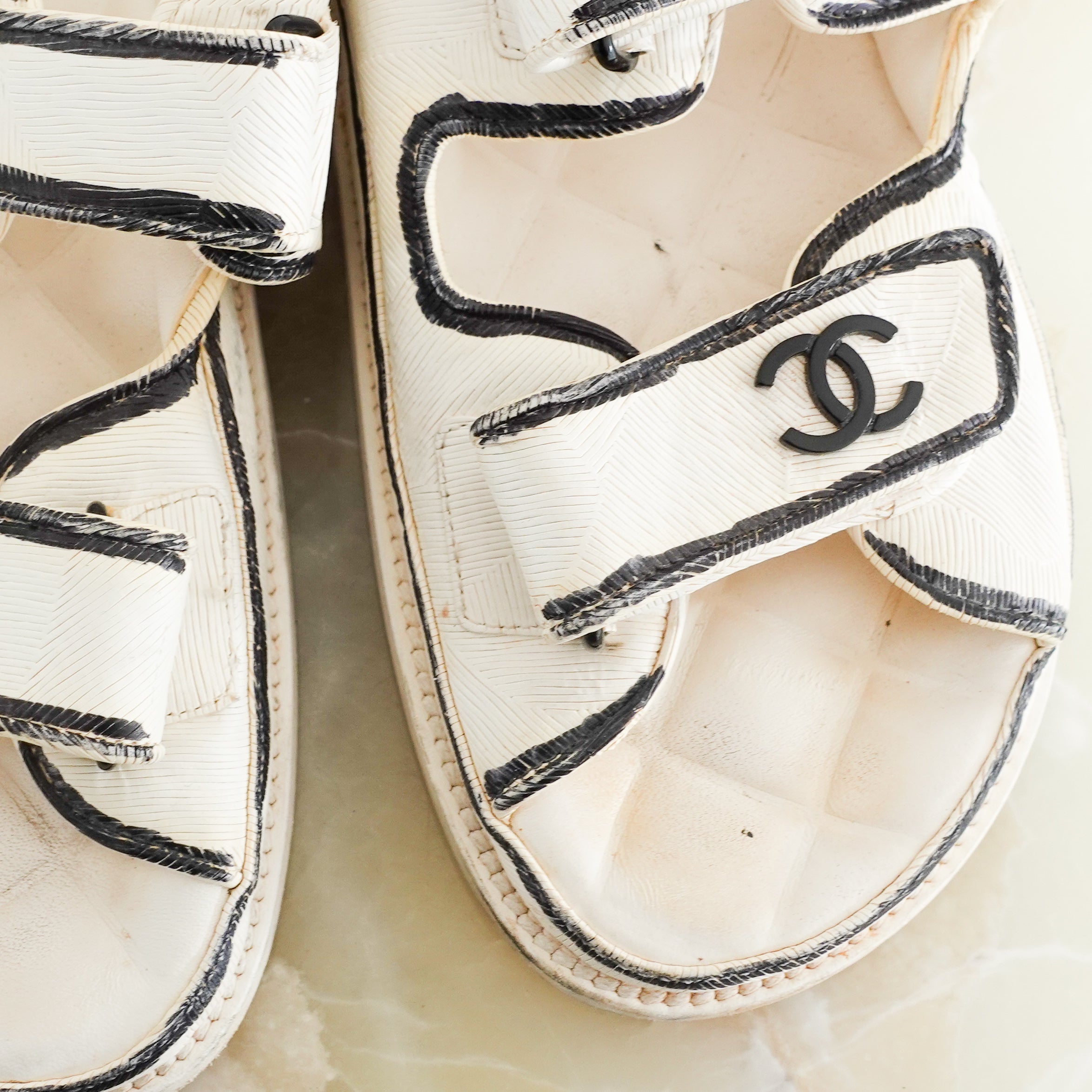 White logo dad sandals RRP £1.2K