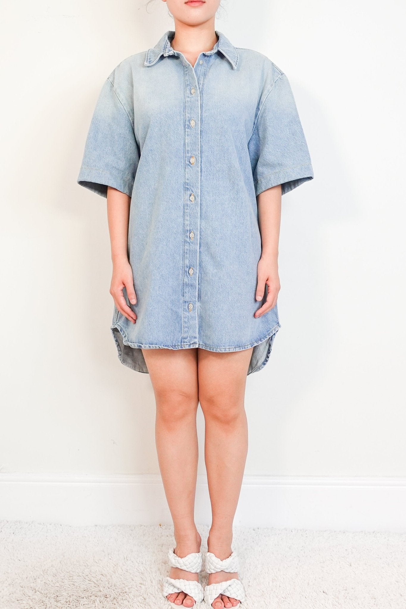 LouLou blue denim shirt dress RRP £375 | Authentic Preloved - Reloved Again