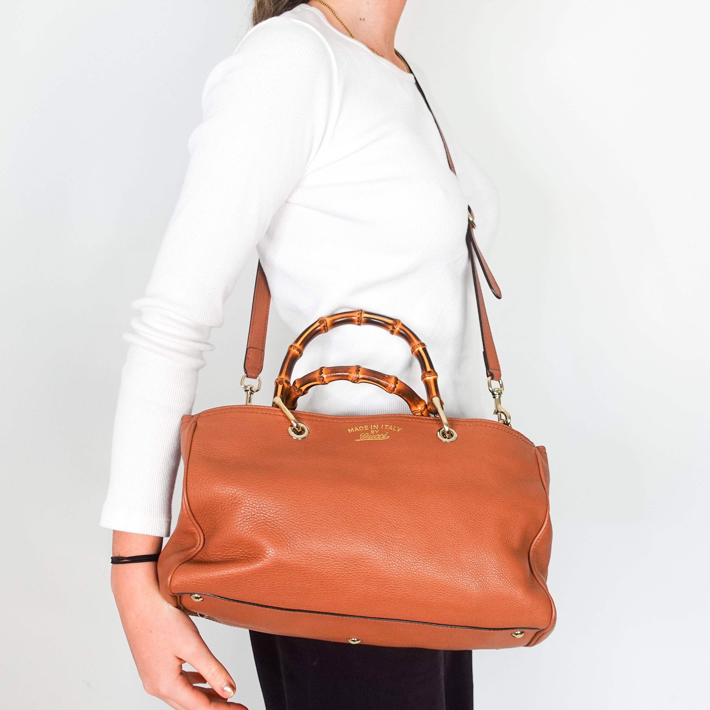 Bamboo tote in brown RRP £1k