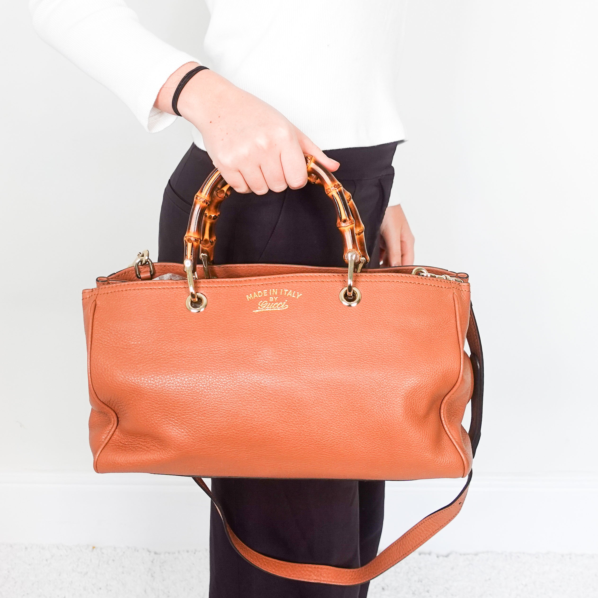 Bamboo tote in brown RRP £1k