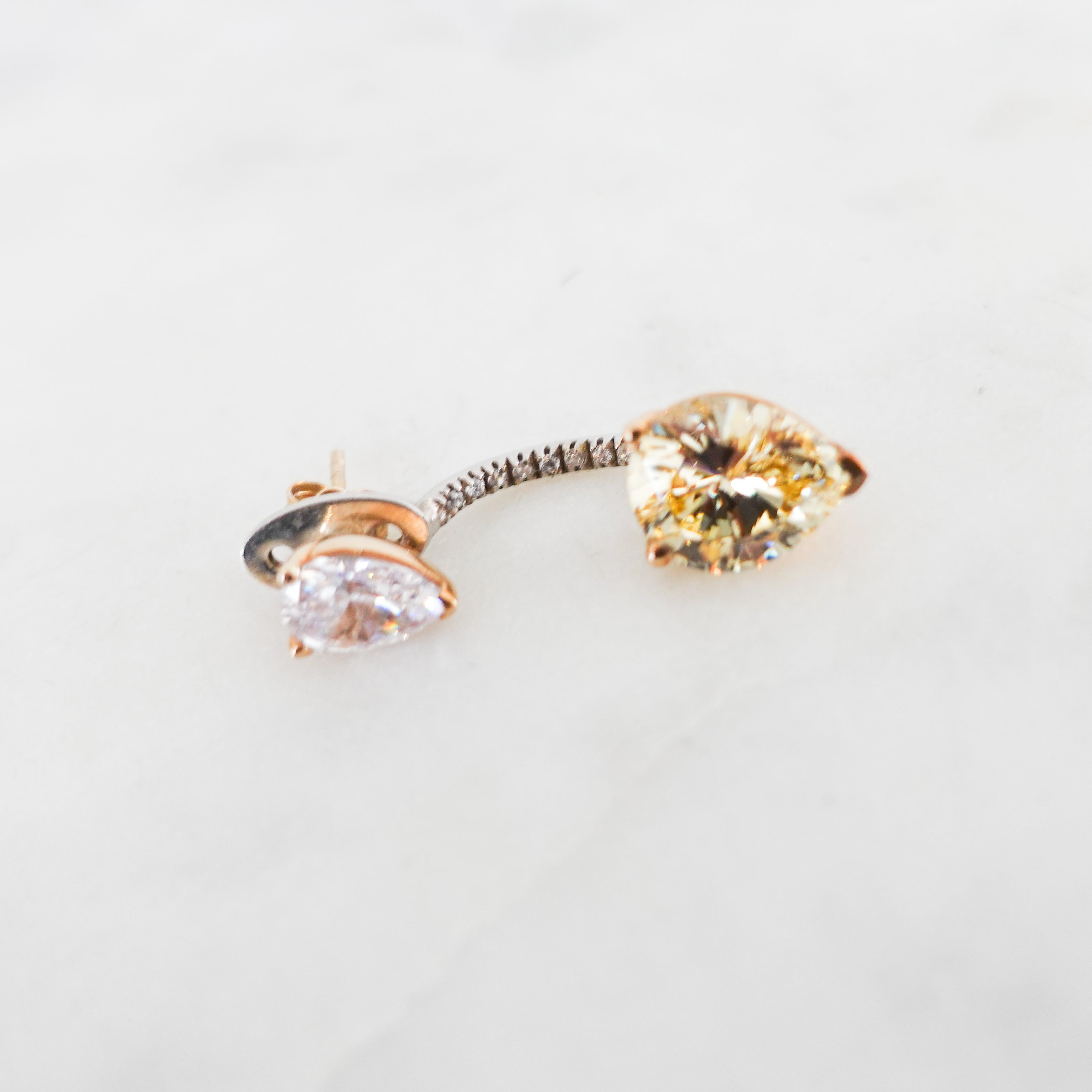 Toi Et Moi Lemon Cubic Zirconia Ear Jacket £200