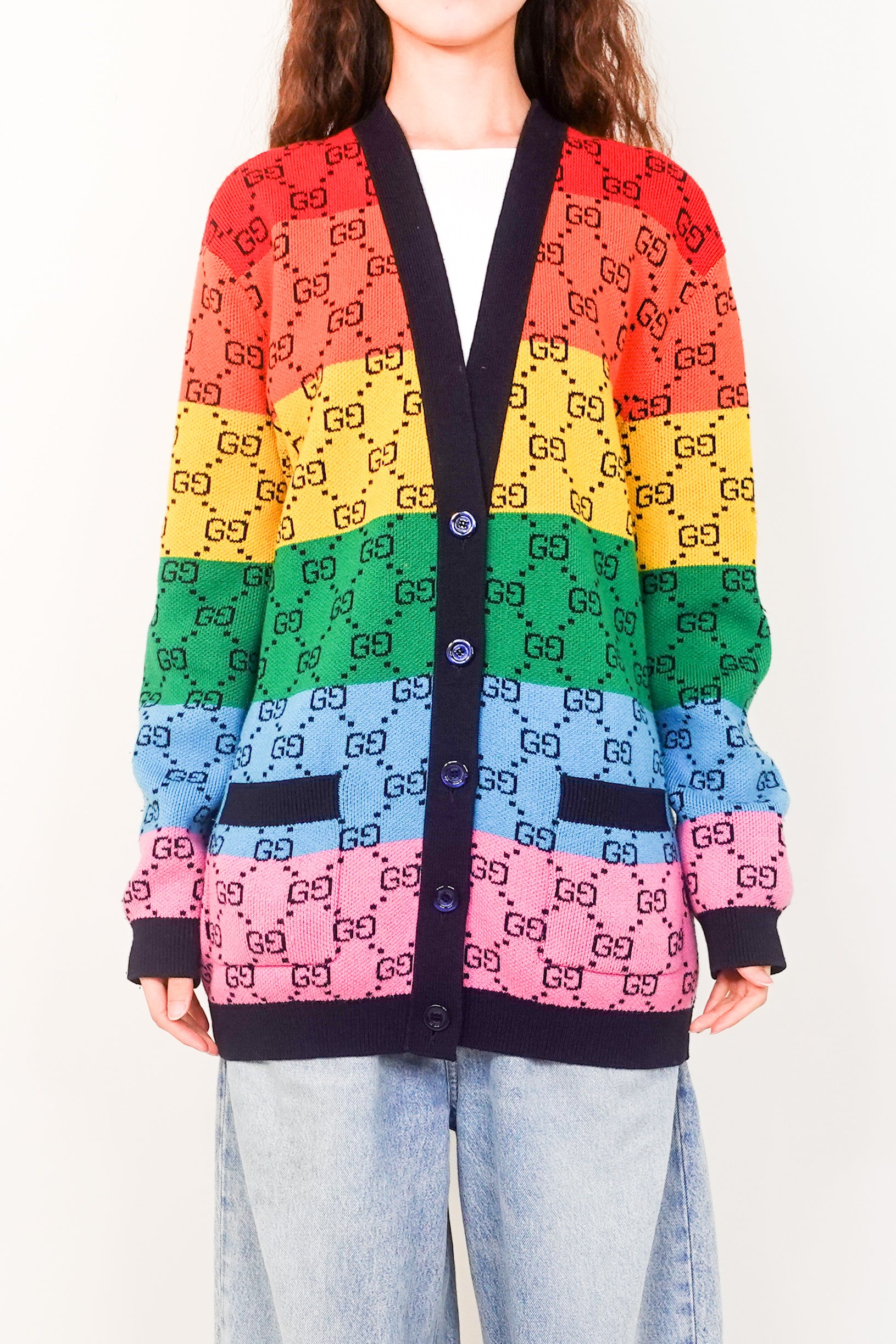 Colourful monogram cardigan RRP £1.4K