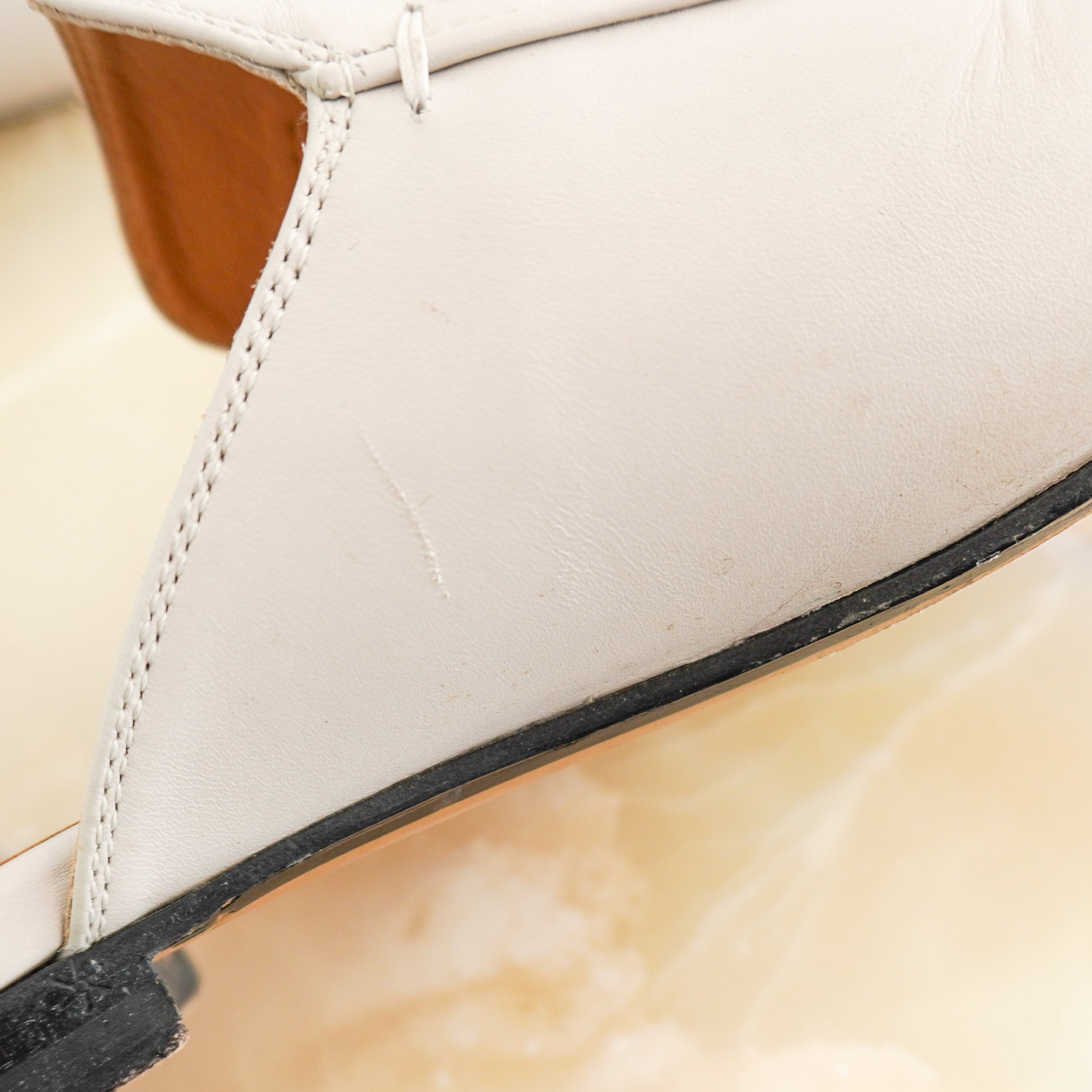 Gucci Beige Leather Princetown Horsebit Mules (RRP £760) | Authentic Preloved