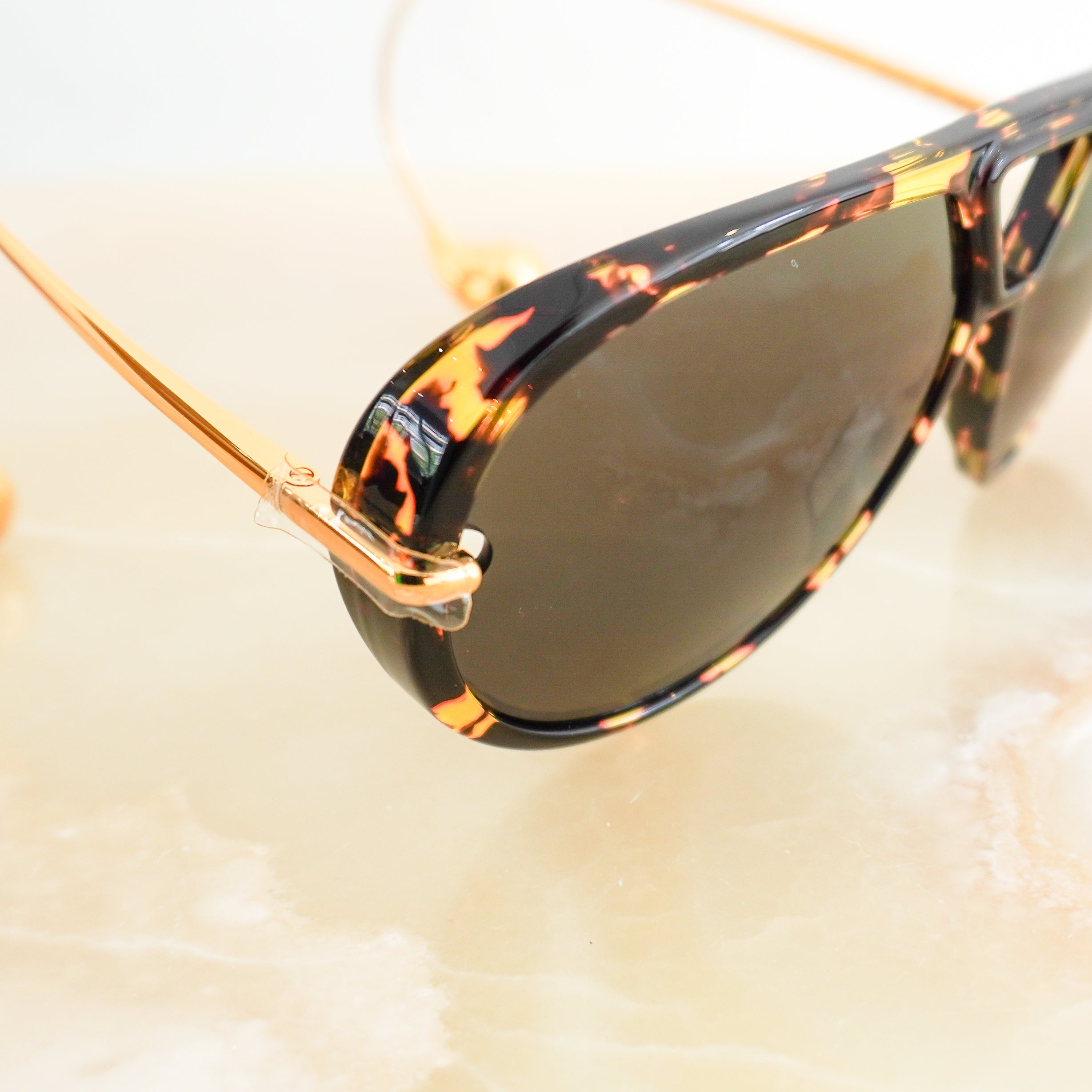Bottega Veneta Tortoiseshell Drop Aviator Sunglasses (RRP £460) | Authentic Preloved FINAL SALE