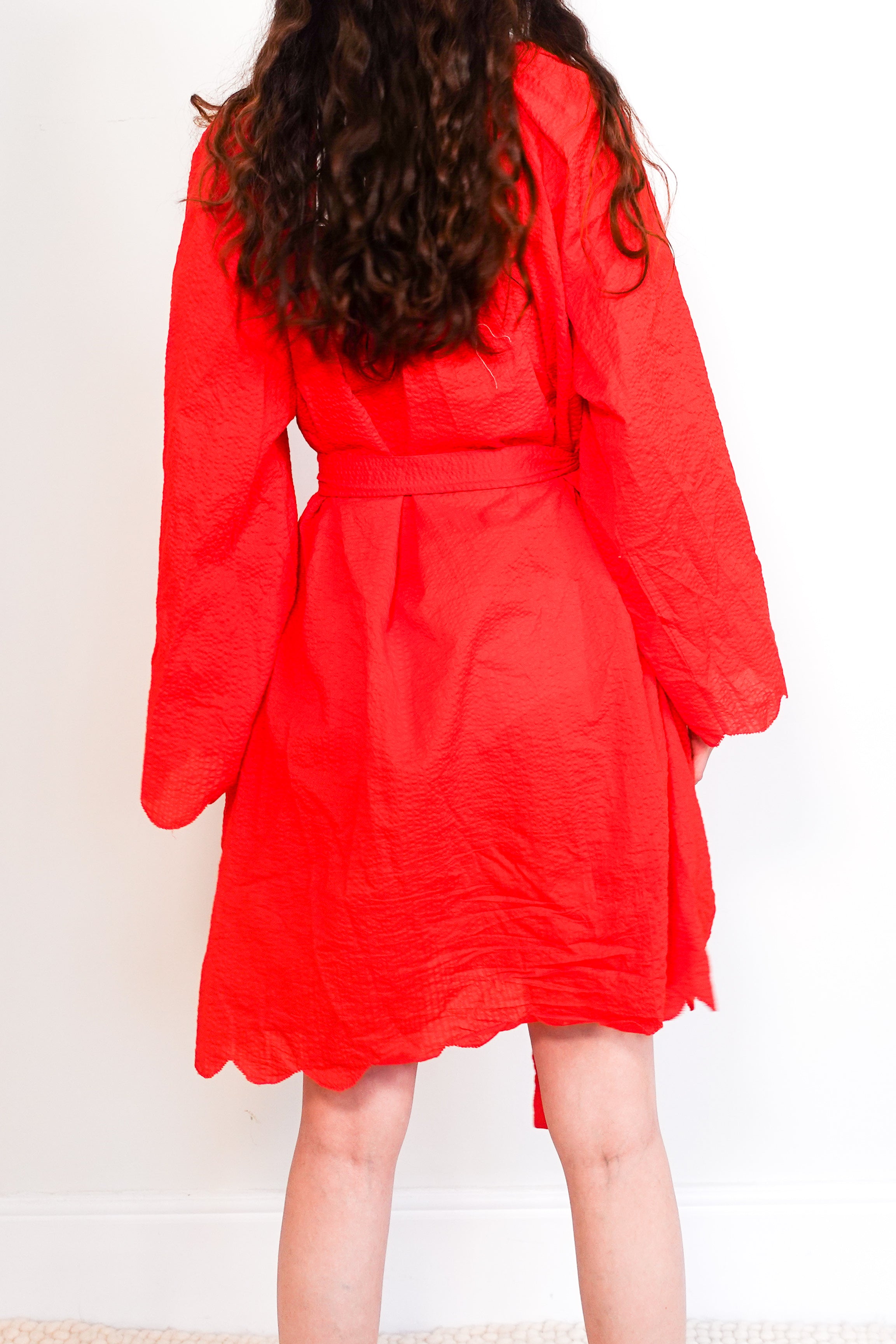 Red cotton mini dress RRP £450