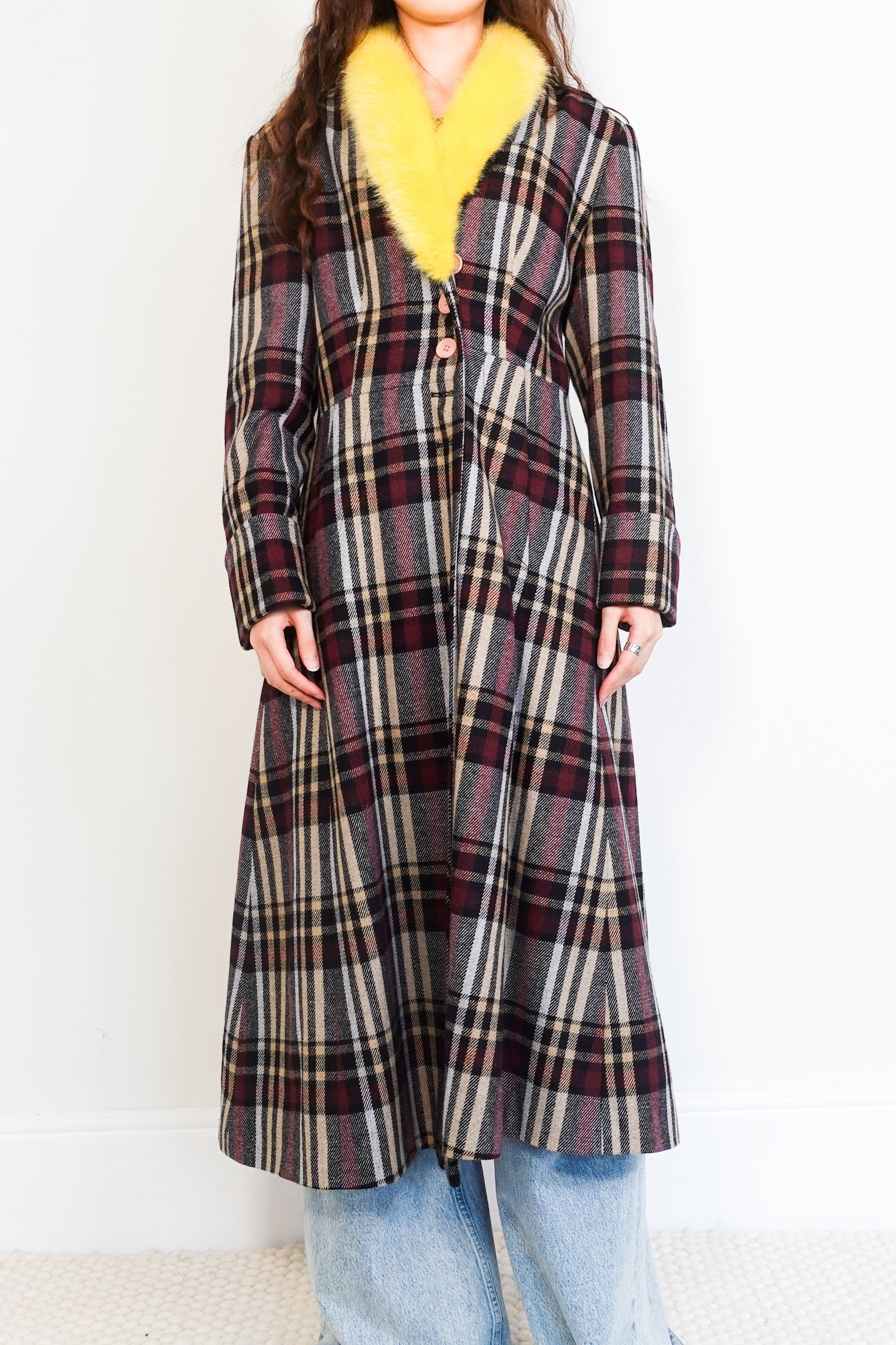 Check longline coat RRP £695