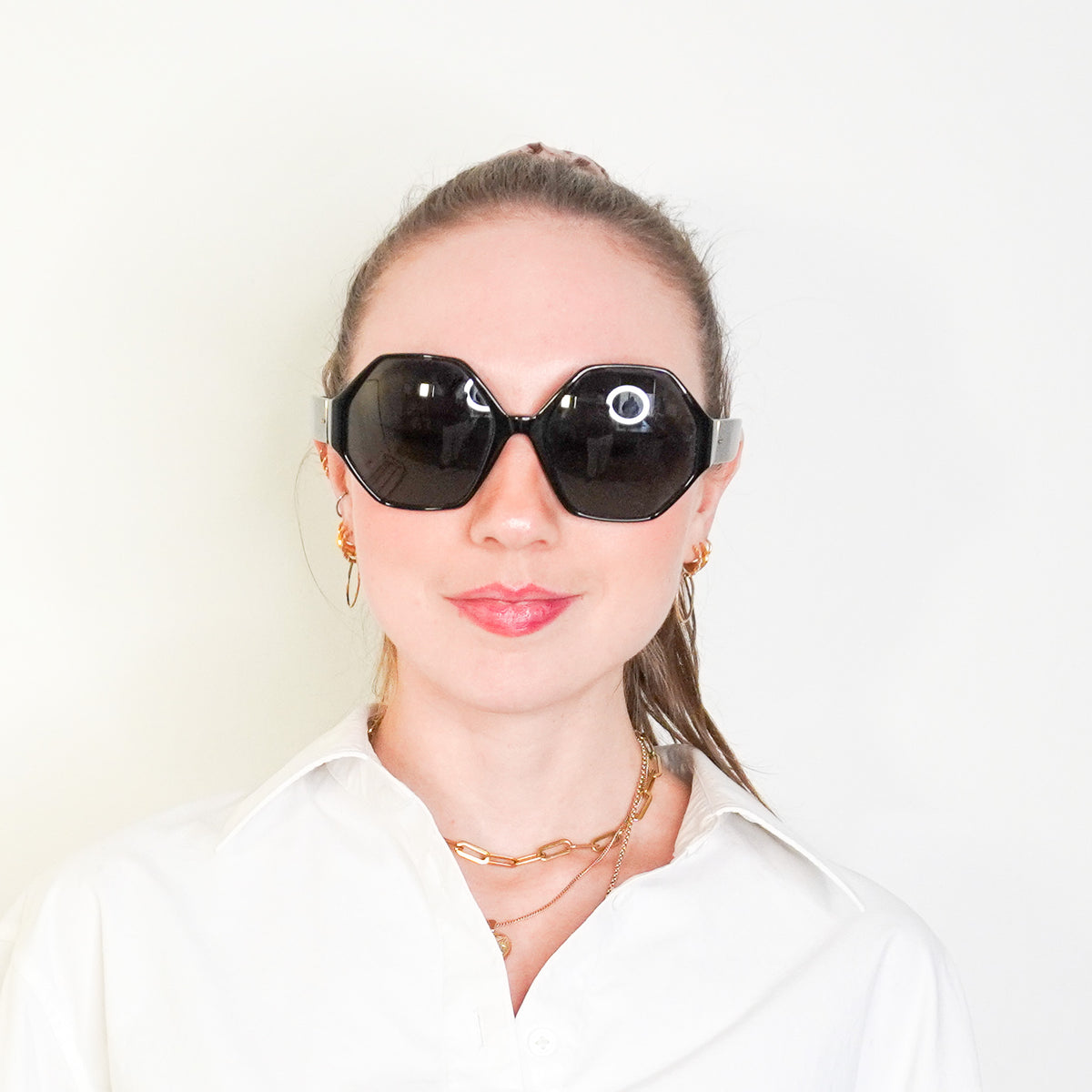 Linda Farrow Paloma Hexagon Sunglasses Polarized Lens (RRP £415) | FINAL SALE Authentic Preloved - Reloved Again