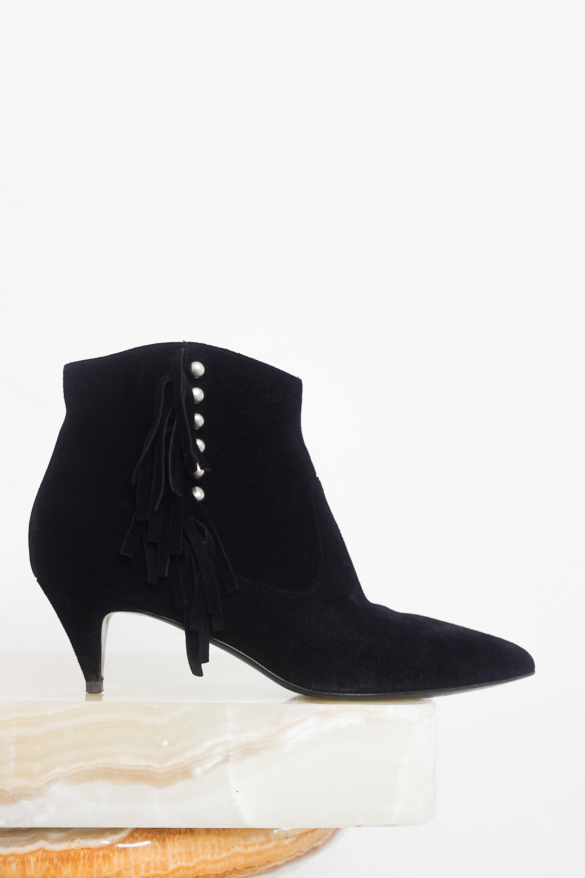 Suede studded ankle boots RRP £950