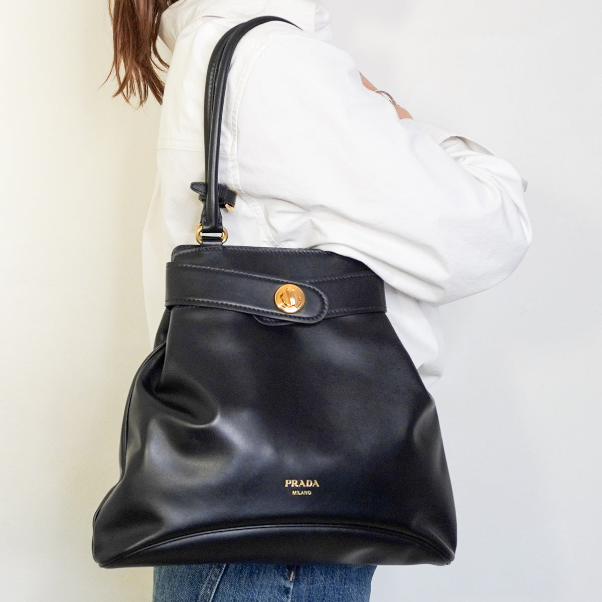 Prada Etude Lambskin Leather Top Handle Bag (RRP £3350) | Authentic Preloved