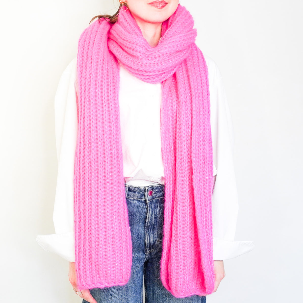 Ariane Lespire Pink Wool Scarf (RRP £100) | Authentic Preloved - Reloved Again