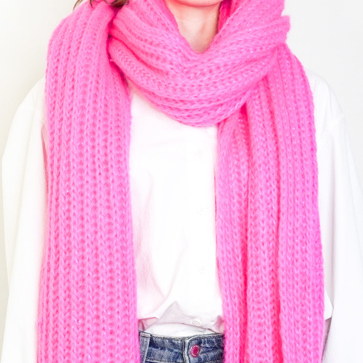 Ariane Lespire Pink Wool Scarf (RRP £100) | Authentic Preloved - Reloved Again