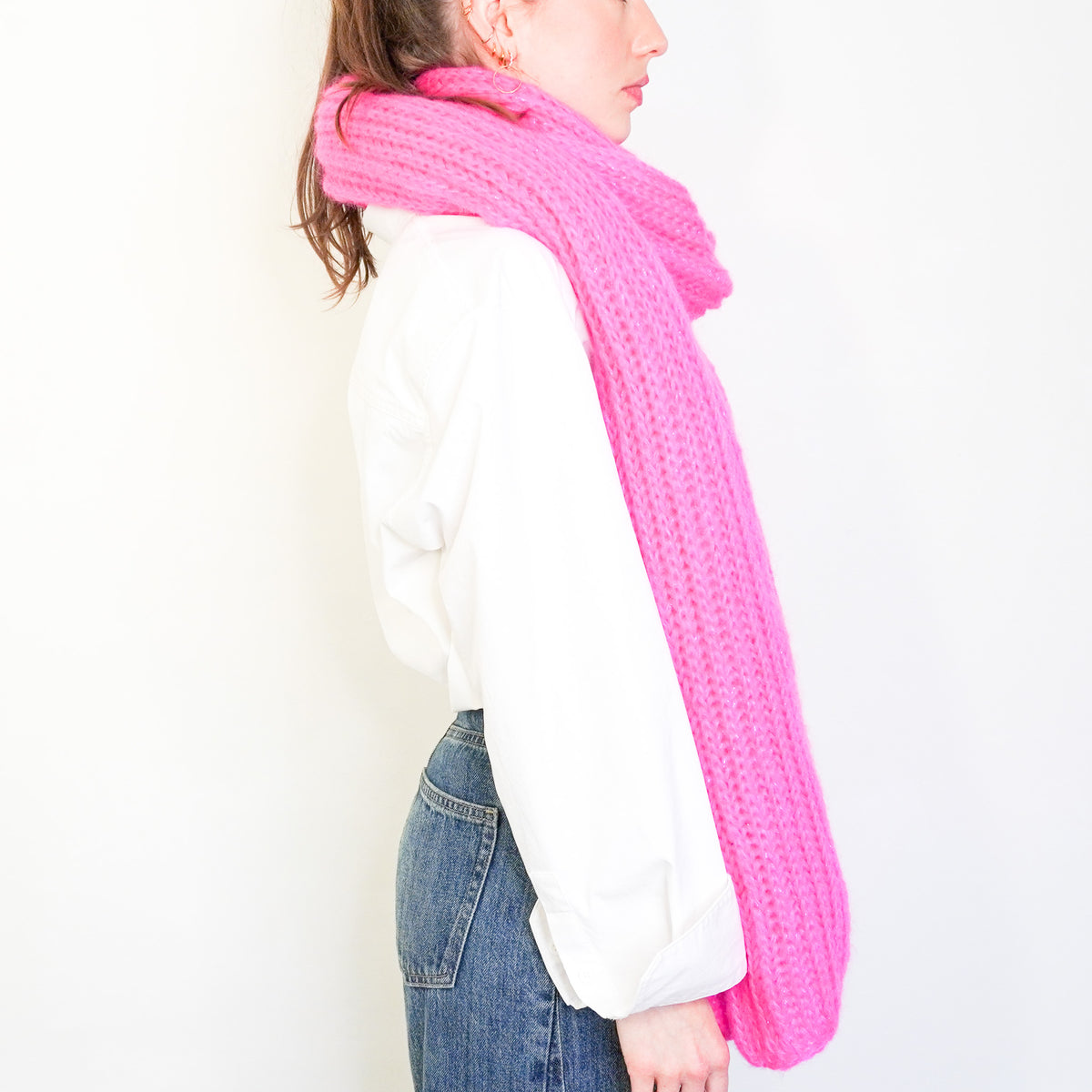 Ariane Lespire Pink Wool Scarf (RRP £100) | Authentic Preloved - Reloved Again